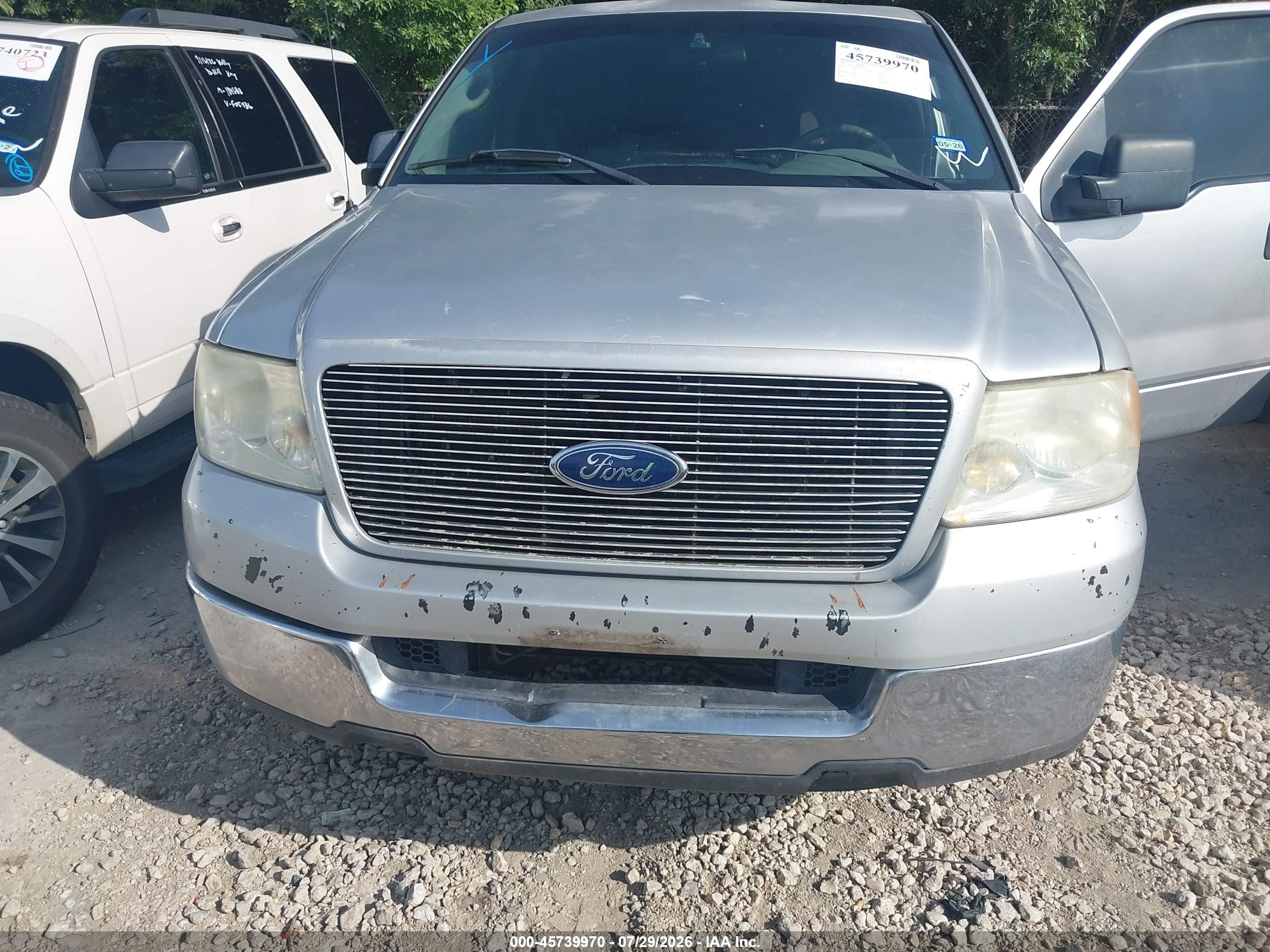 2005 Ford F-150 Lariat/xl/xlt Silver vin: 1FTPX12555FB10930