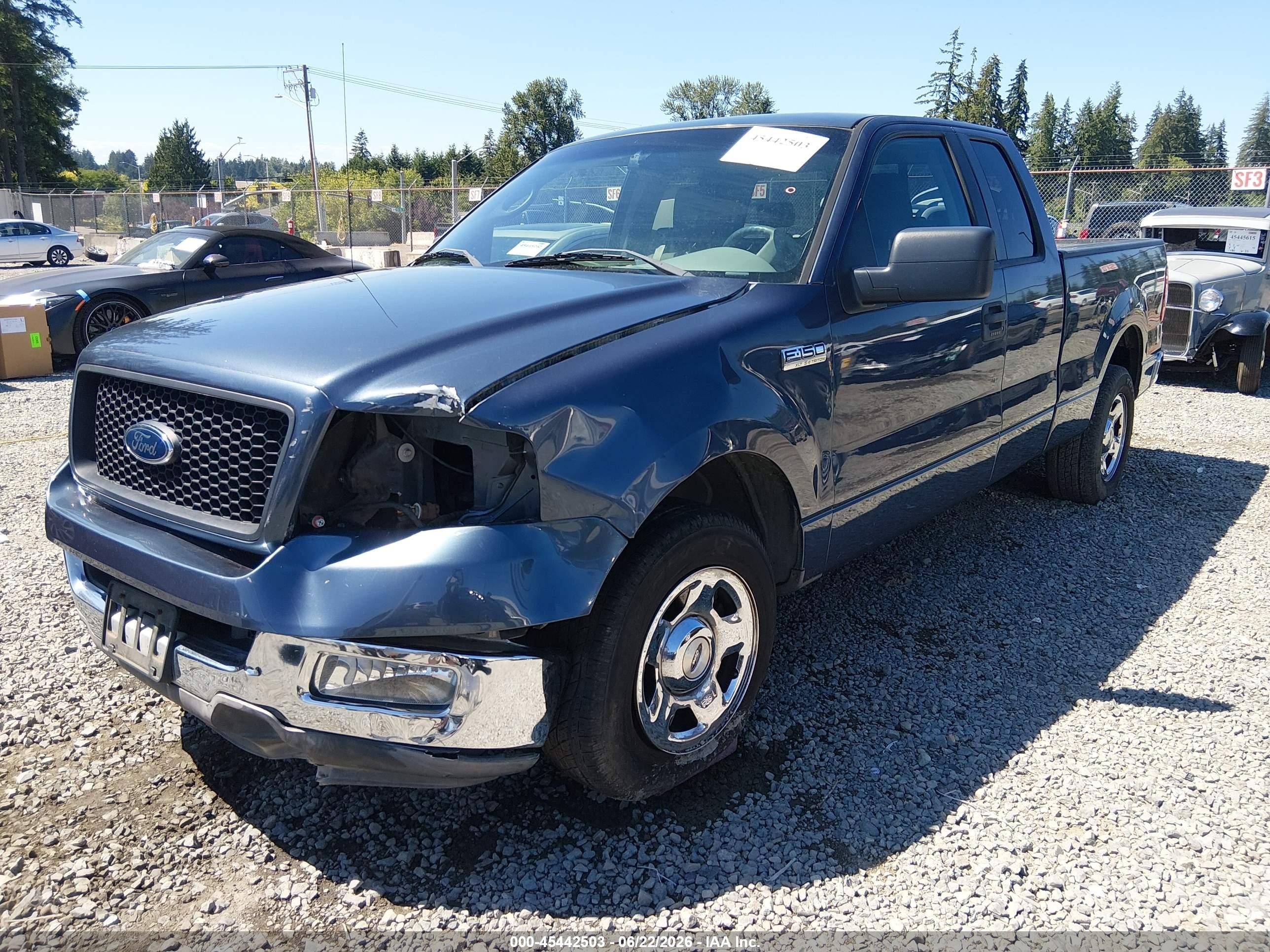 2005 Ford F-150 Lariat/xl/xlt Blue vin: 1FTPX12555KC36924