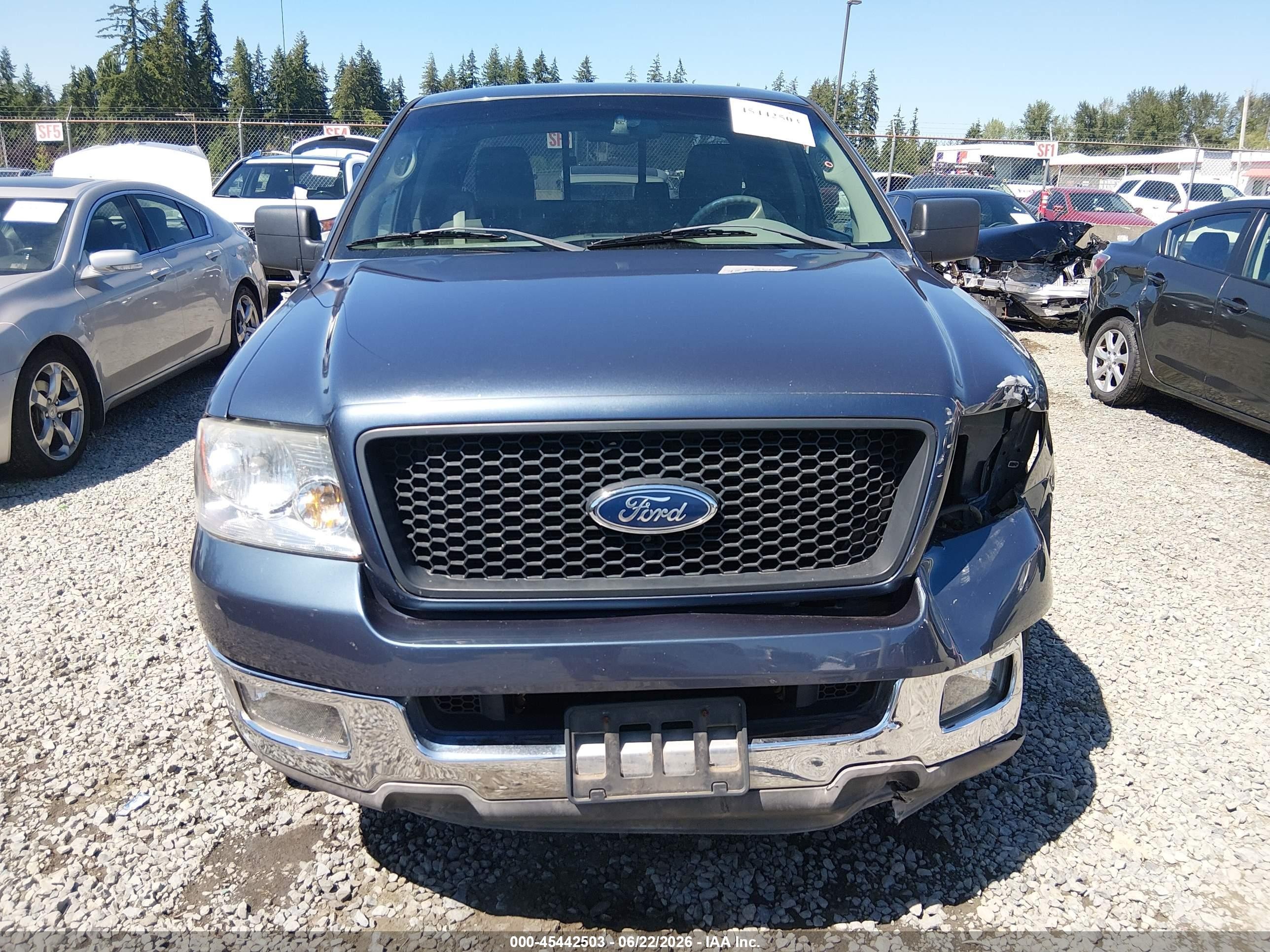 2005 Ford F-150 Lariat/xl/xlt Blue vin: 1FTPX12555KC36924