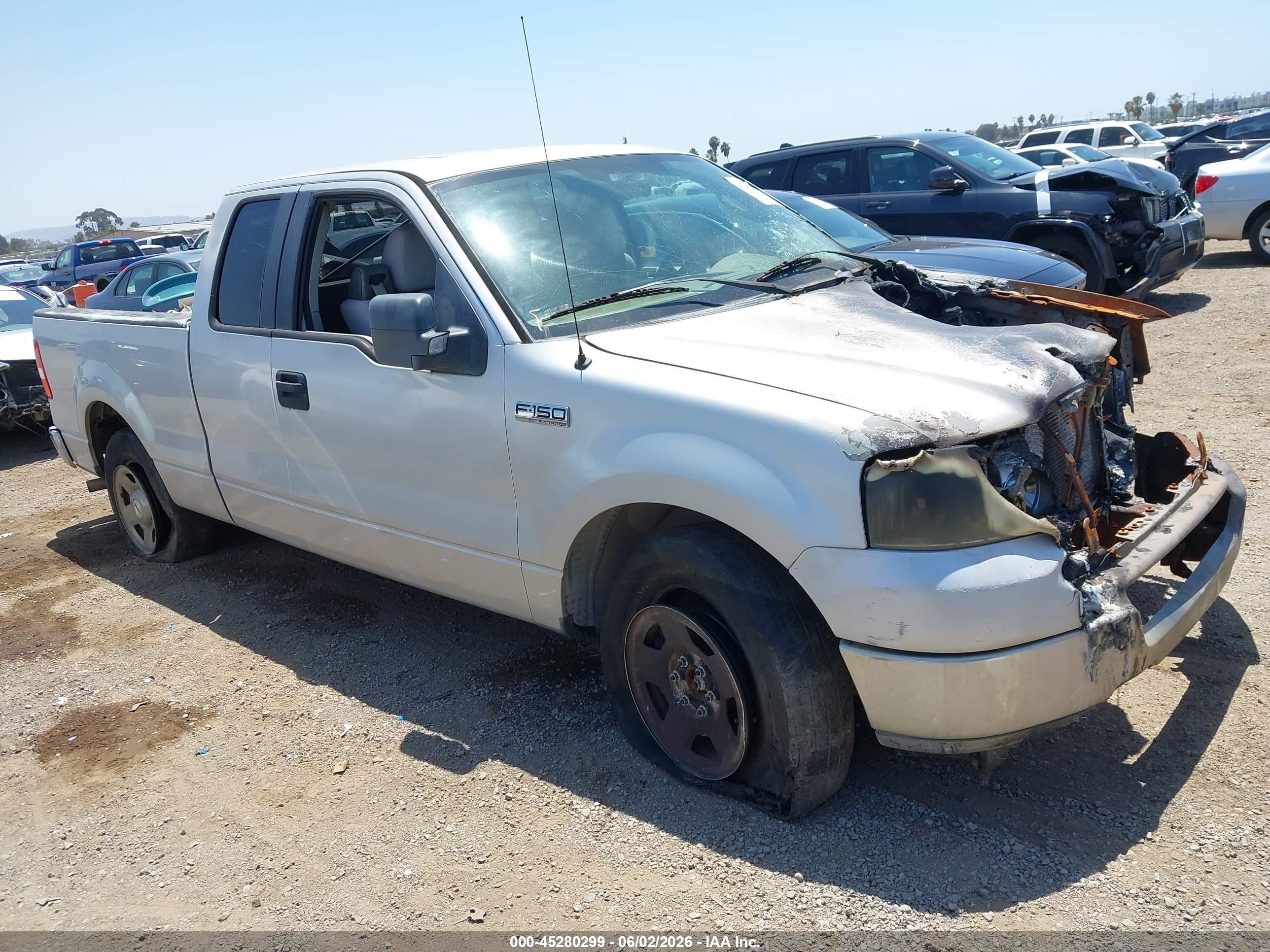 2005 Ford F-150 Lariat/xl/xlt Silver vin: 1FTPX12565NA26816