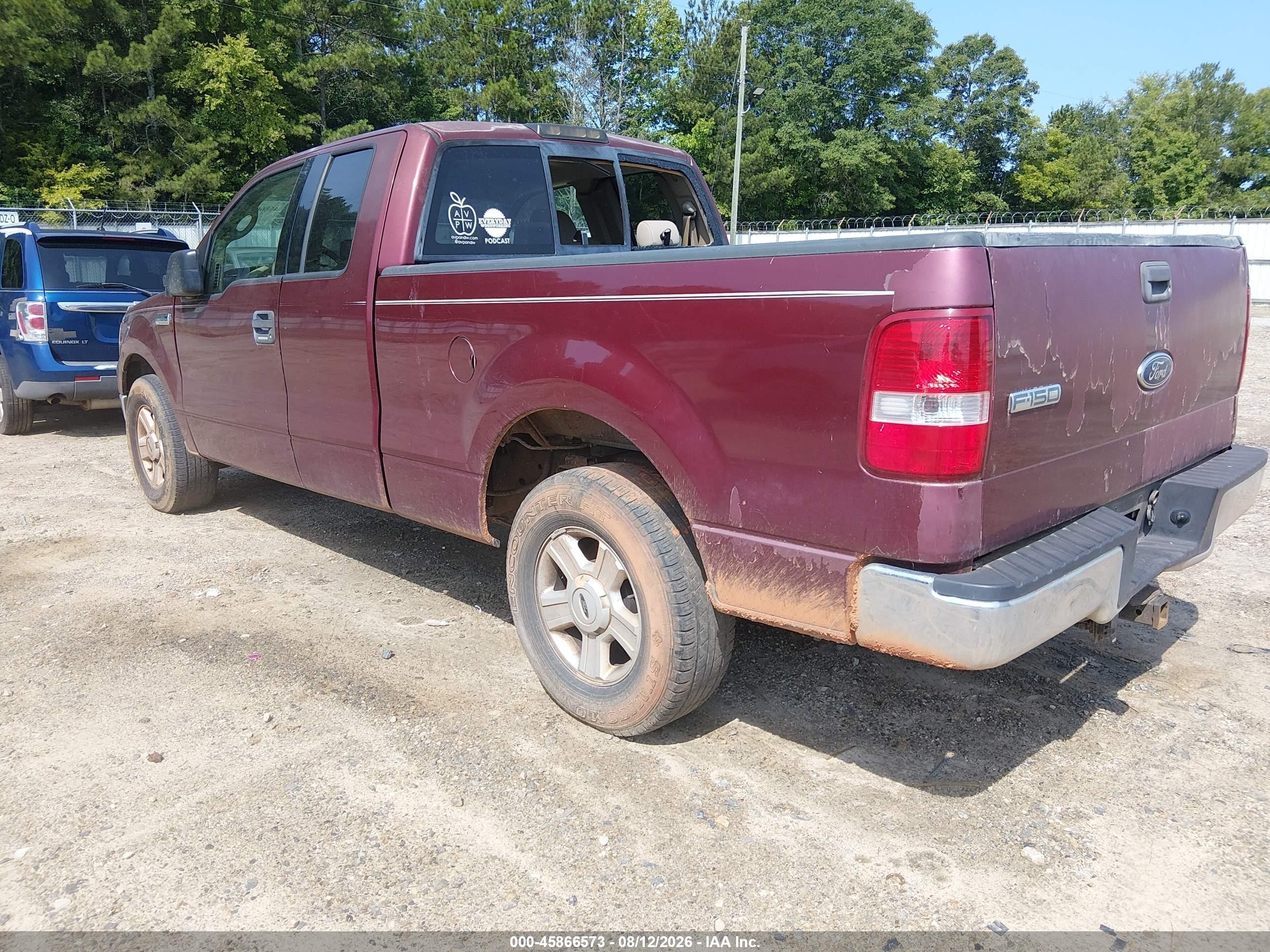 2004 Ford F-150 Lariat/xl/xlt Burgundy vin: 1FTPX12574NA12955