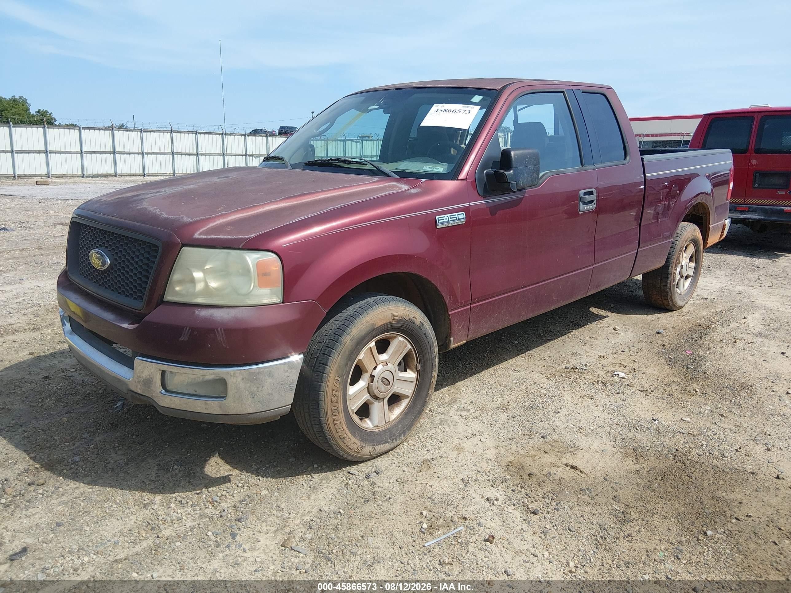 2004 Ford F-150 Lariat/xl/xlt Burgundy vin: 1FTPX12574NA12955