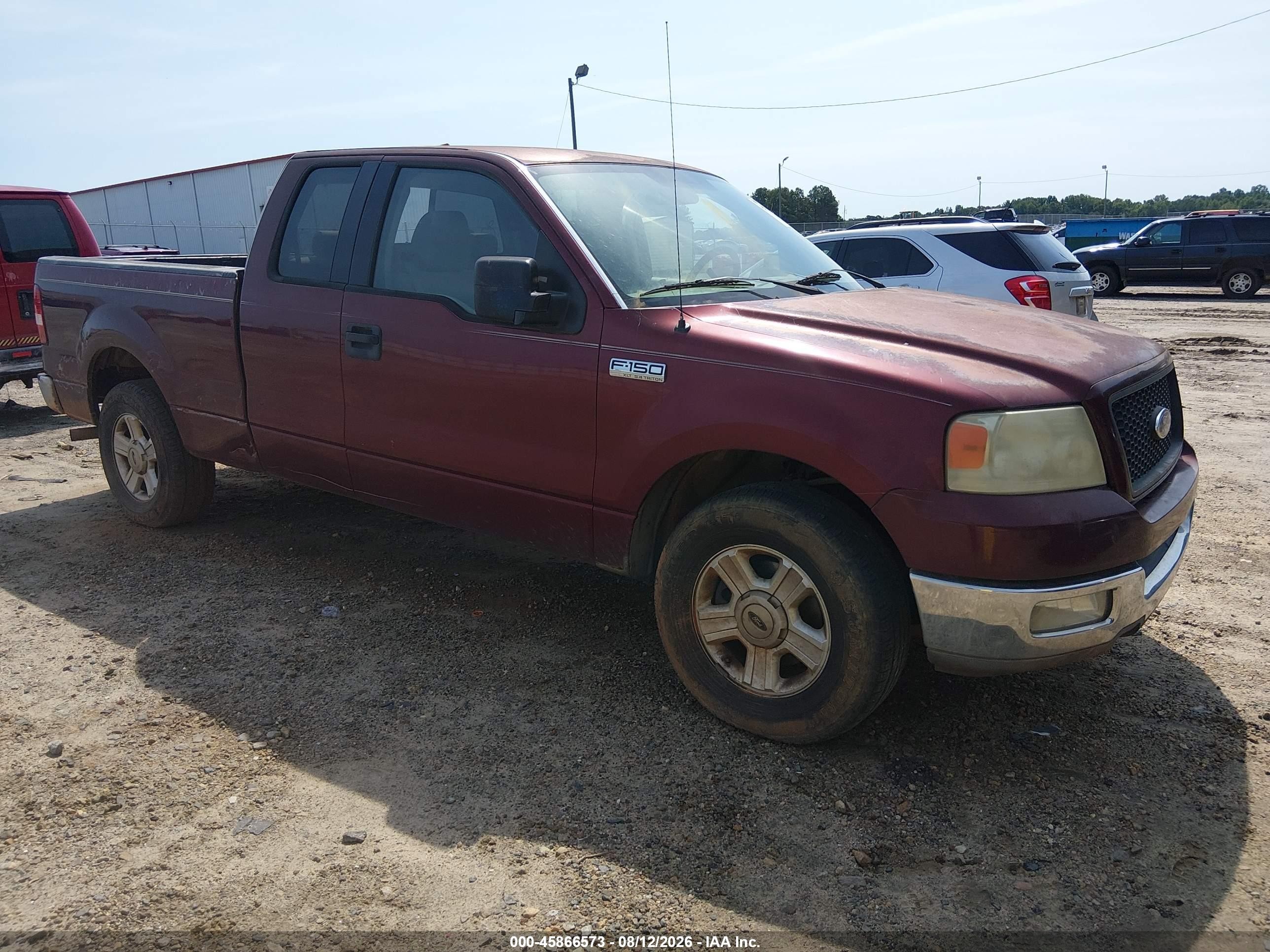 2004 Ford F-150 Lariat/xl/xlt Burgundy vin: 1FTPX12574NA12955