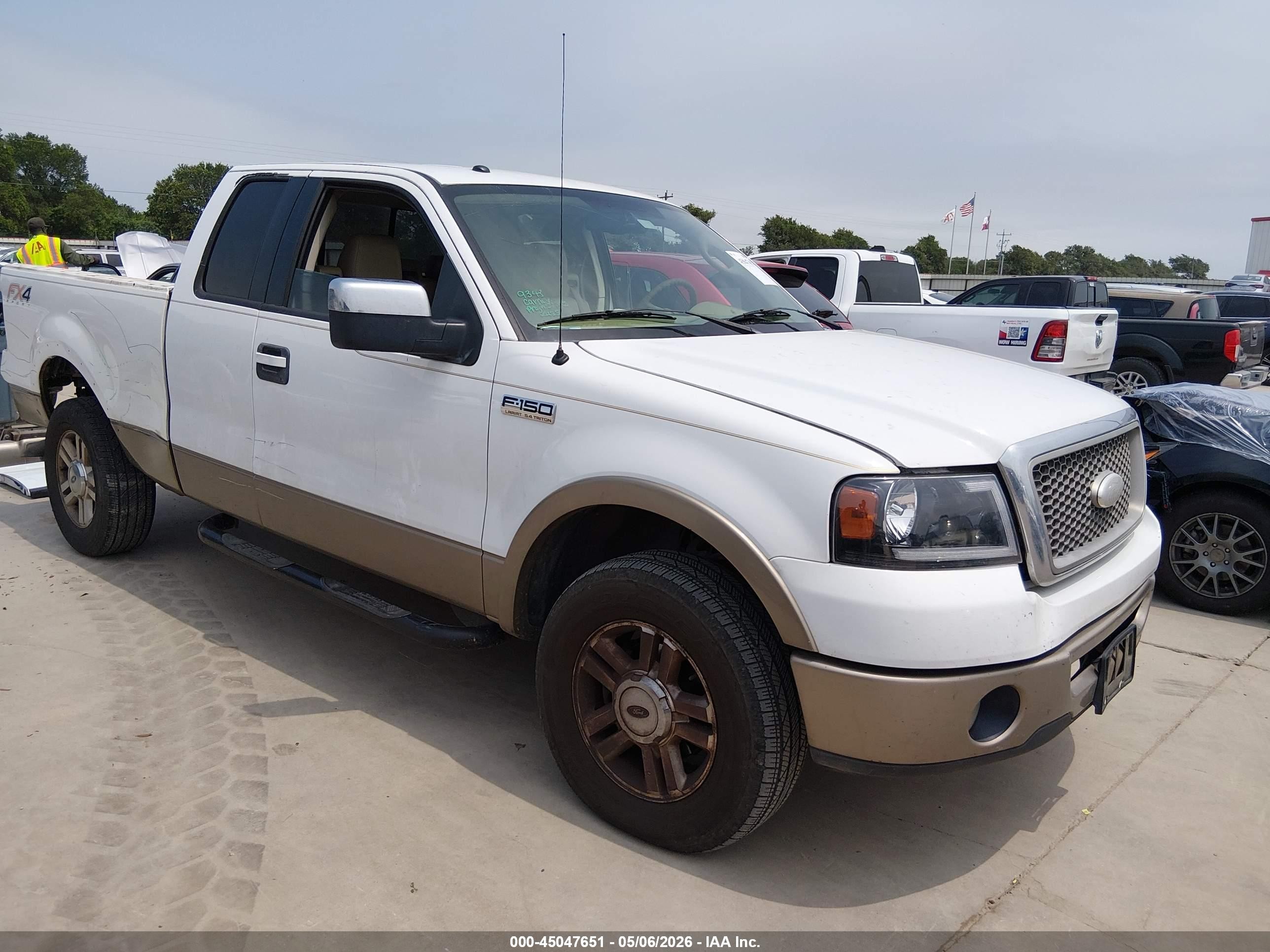 2006 Ford F-150 Lariat/xl/xlt White vin: 1FTPX12576NA25062
