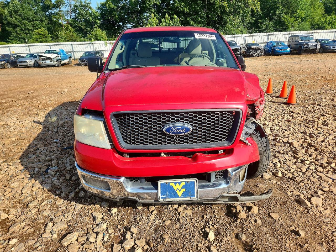 2004 Ford F150 Red vin: 1FTPX12584NA21633