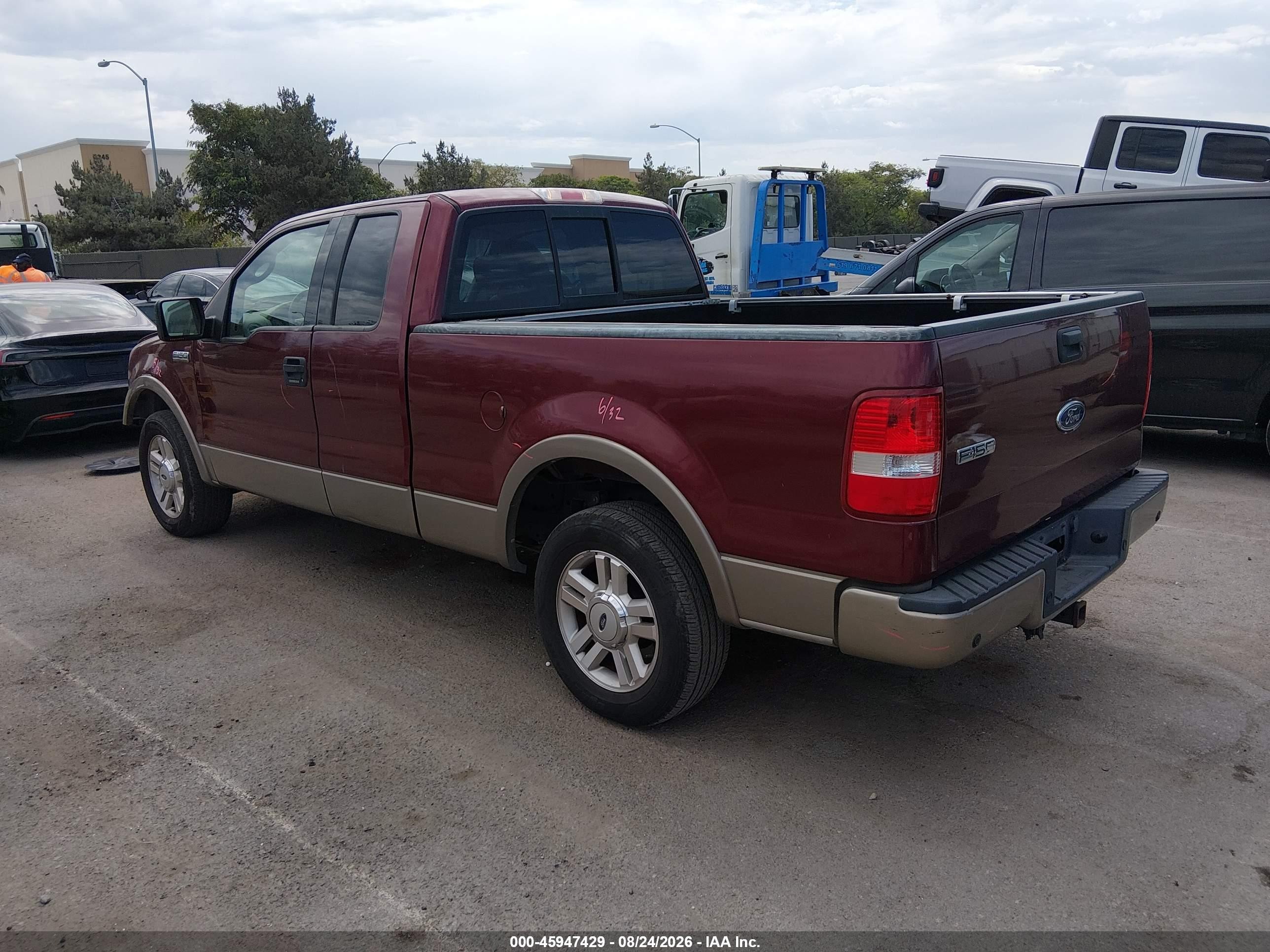 2004 Ford F-150 Lariat/xl/xlt Бордовый vin: 1FTPX12584NC71373