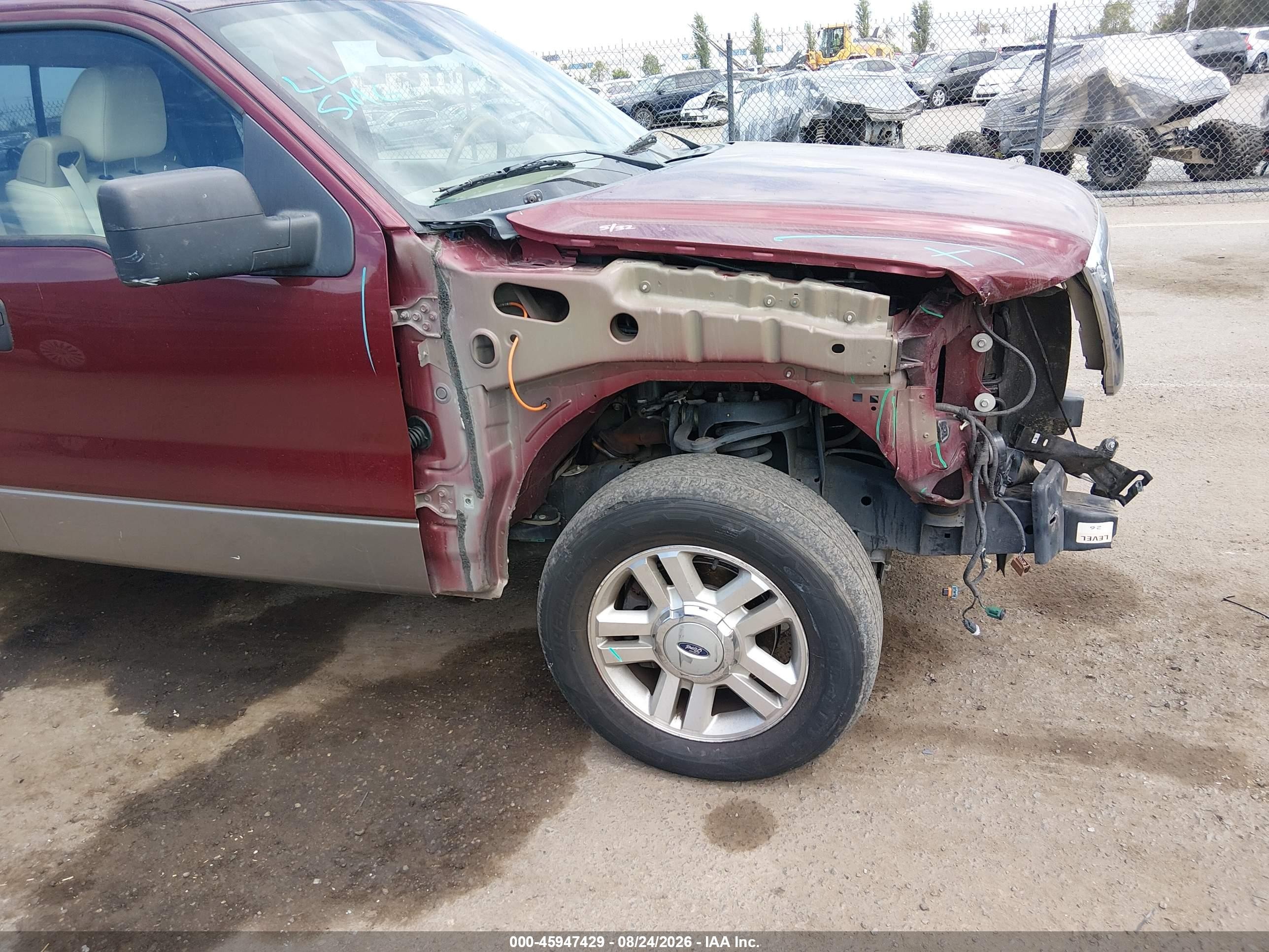 2004 Ford F-150 Lariat/xl/xlt Бордовый vin: 1FTPX12584NC71373