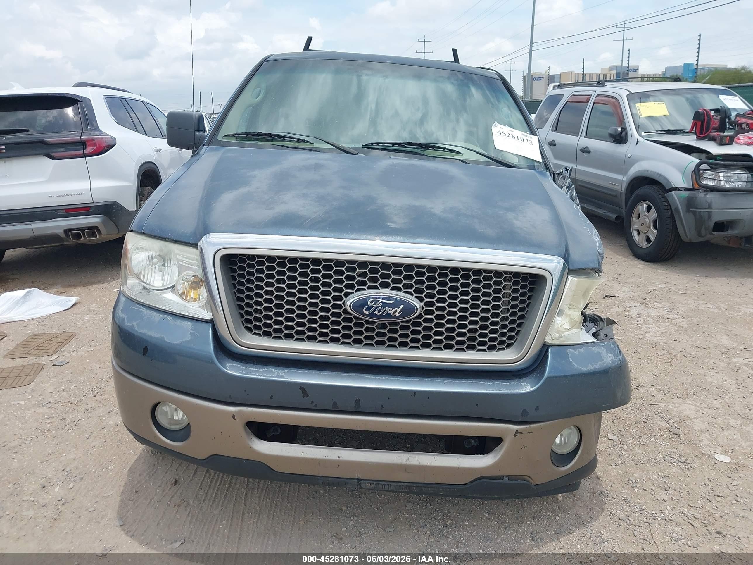 2006 Ford F-150 Lariat/xl/xlt Blue vin: 1FTPX125X6NA22205
