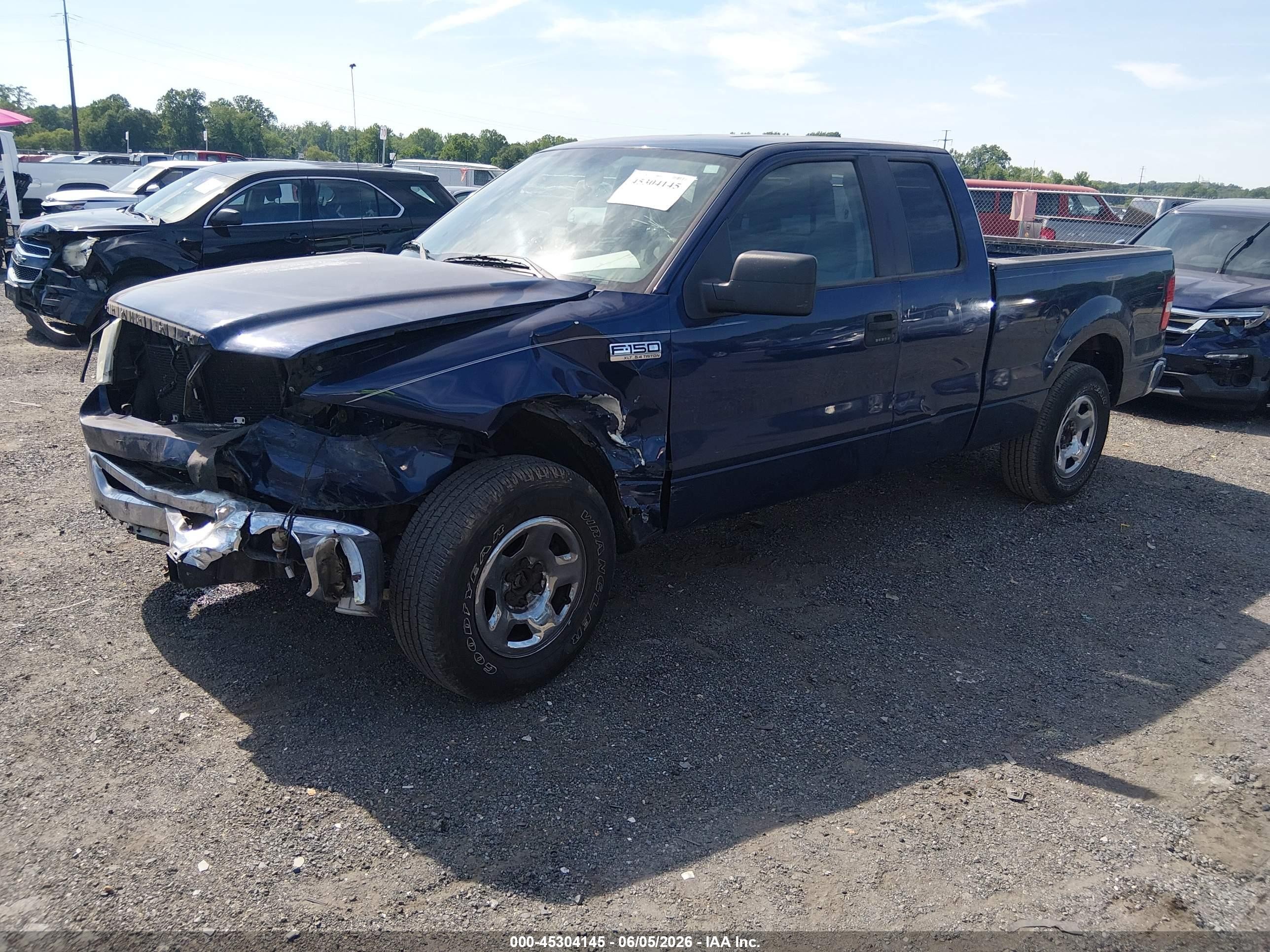 2007 Ford F-150 Lariat/stx/xl/xlt Blue vin: 1FTPX12V07FB79978