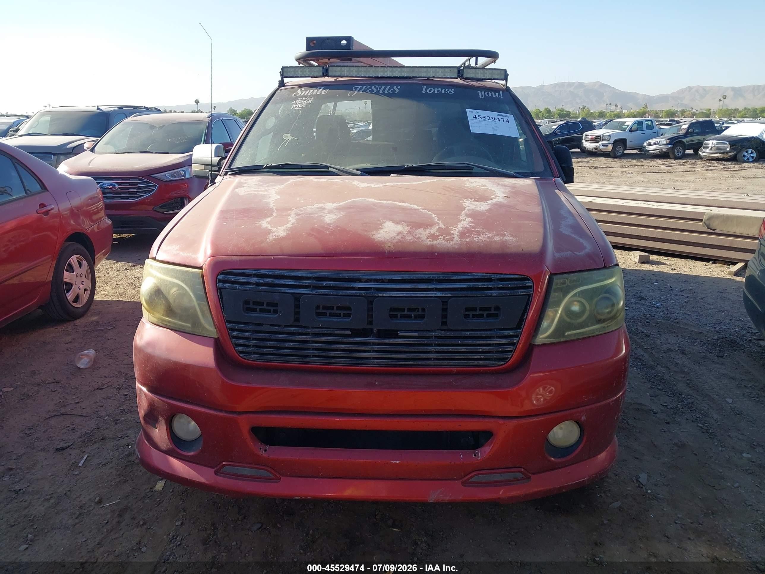 2007 Ford F-150 Lariat/stx/xl/xlt Red vin: 1FTPX12V17KD65889