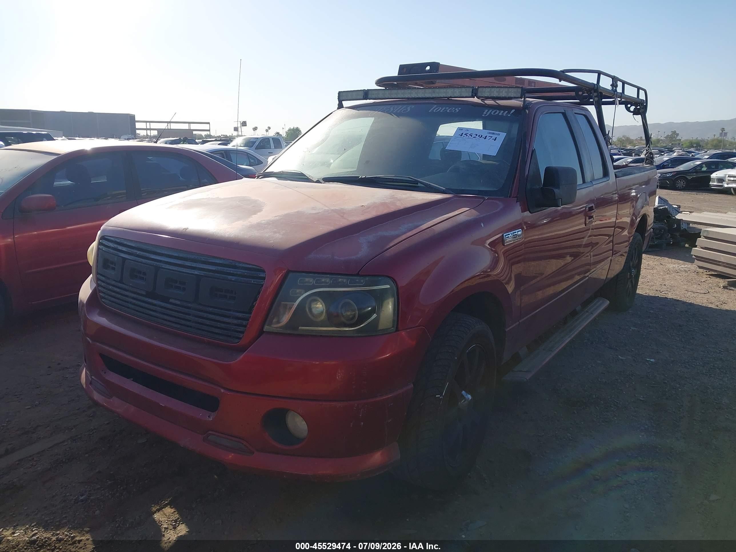 2007 Ford F-150 Lariat/stx/xl/xlt Red vin: 1FTPX12V17KD65889