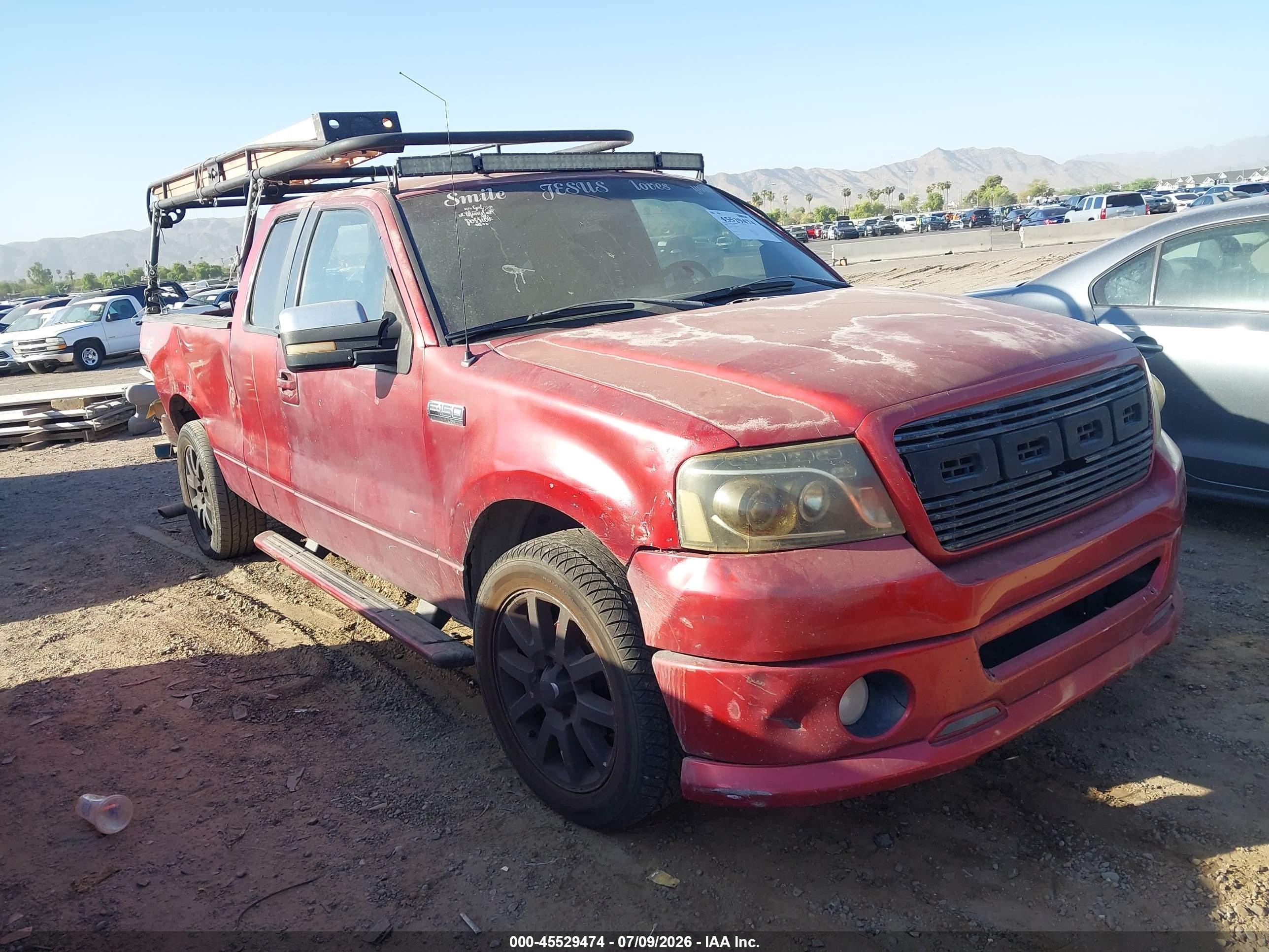 2007 Ford F-150 Lariat/stx/xl/xlt Red vin: 1FTPX12V17KD65889