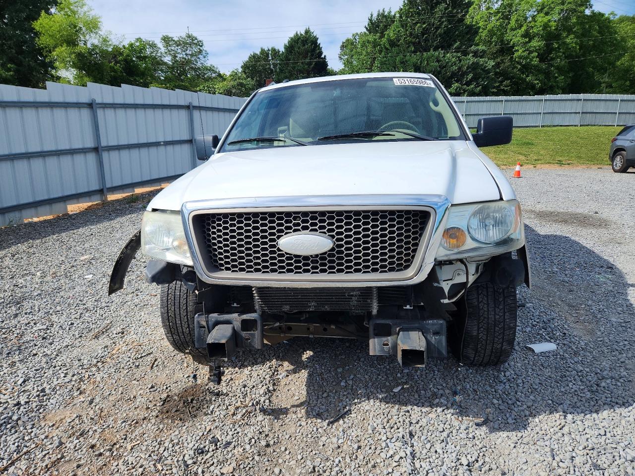 2007 Ford F150 White vin: 1FTPX12V37FB66173