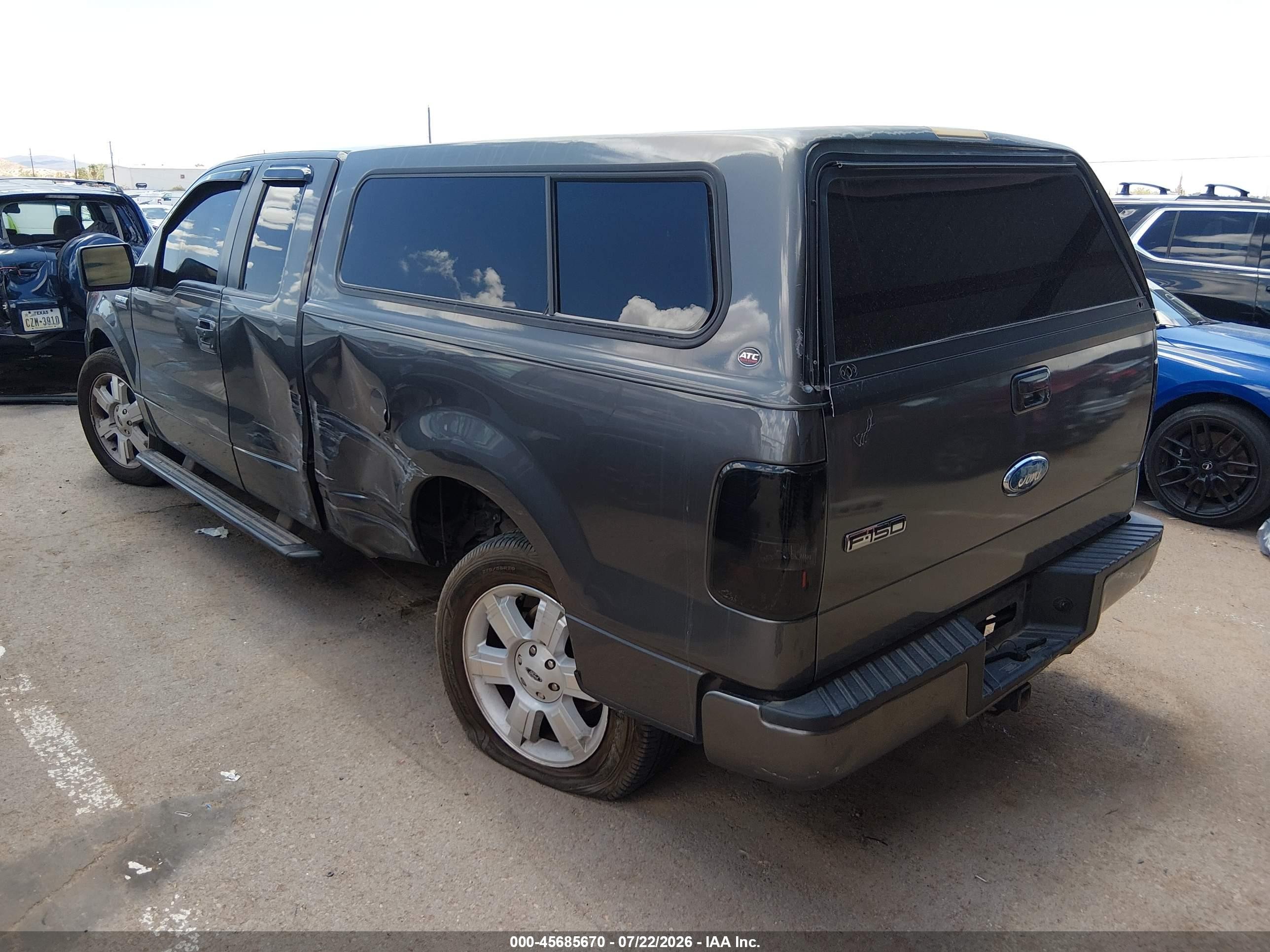 2007 Ford F-150 Lariat/stx/xl/xlt Gray vin: 1FTPX12V67KC45618