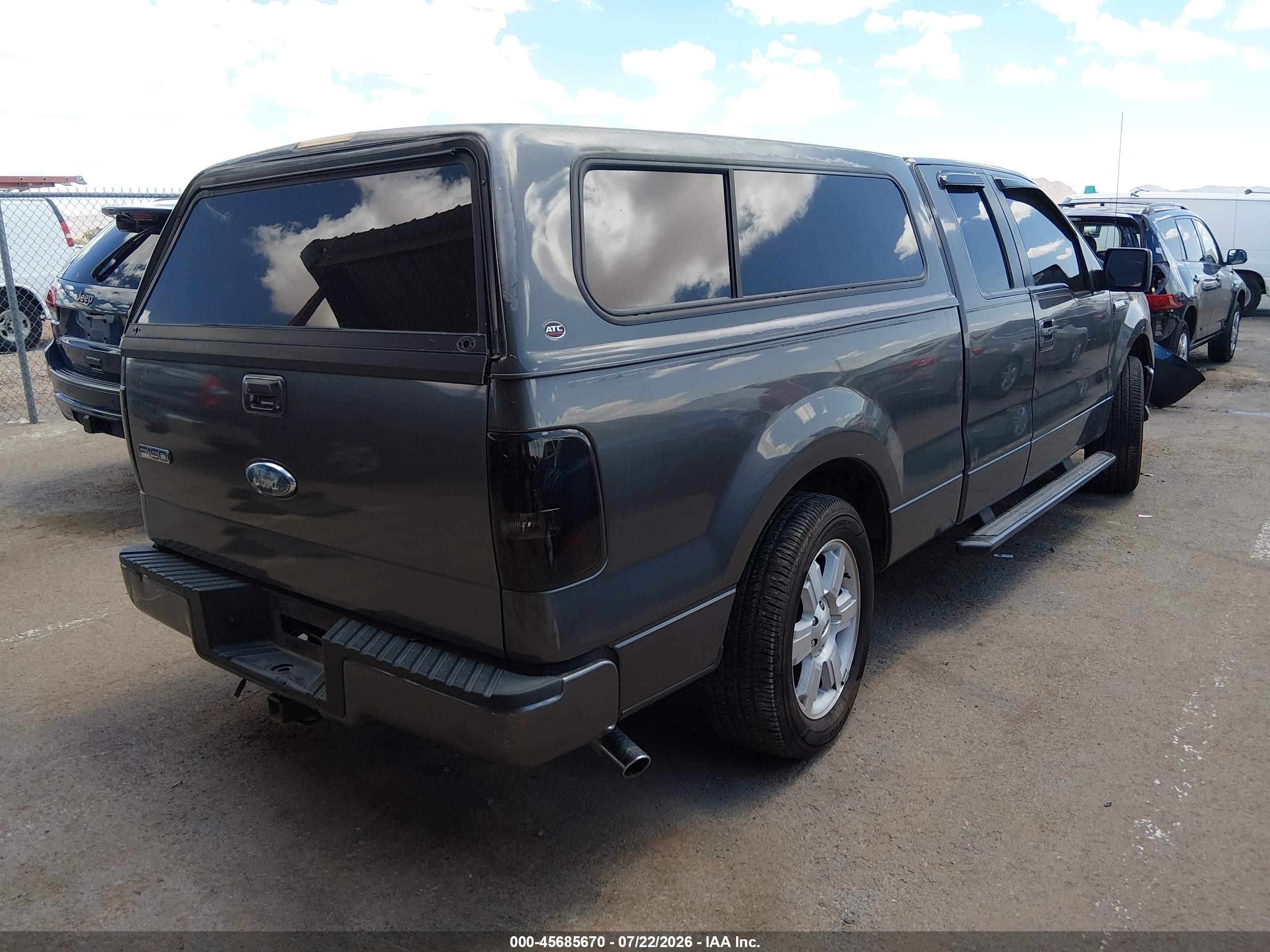 2007 Ford F-150 Lariat/stx/xl/xlt Gray vin: 1FTPX12V67KC45618