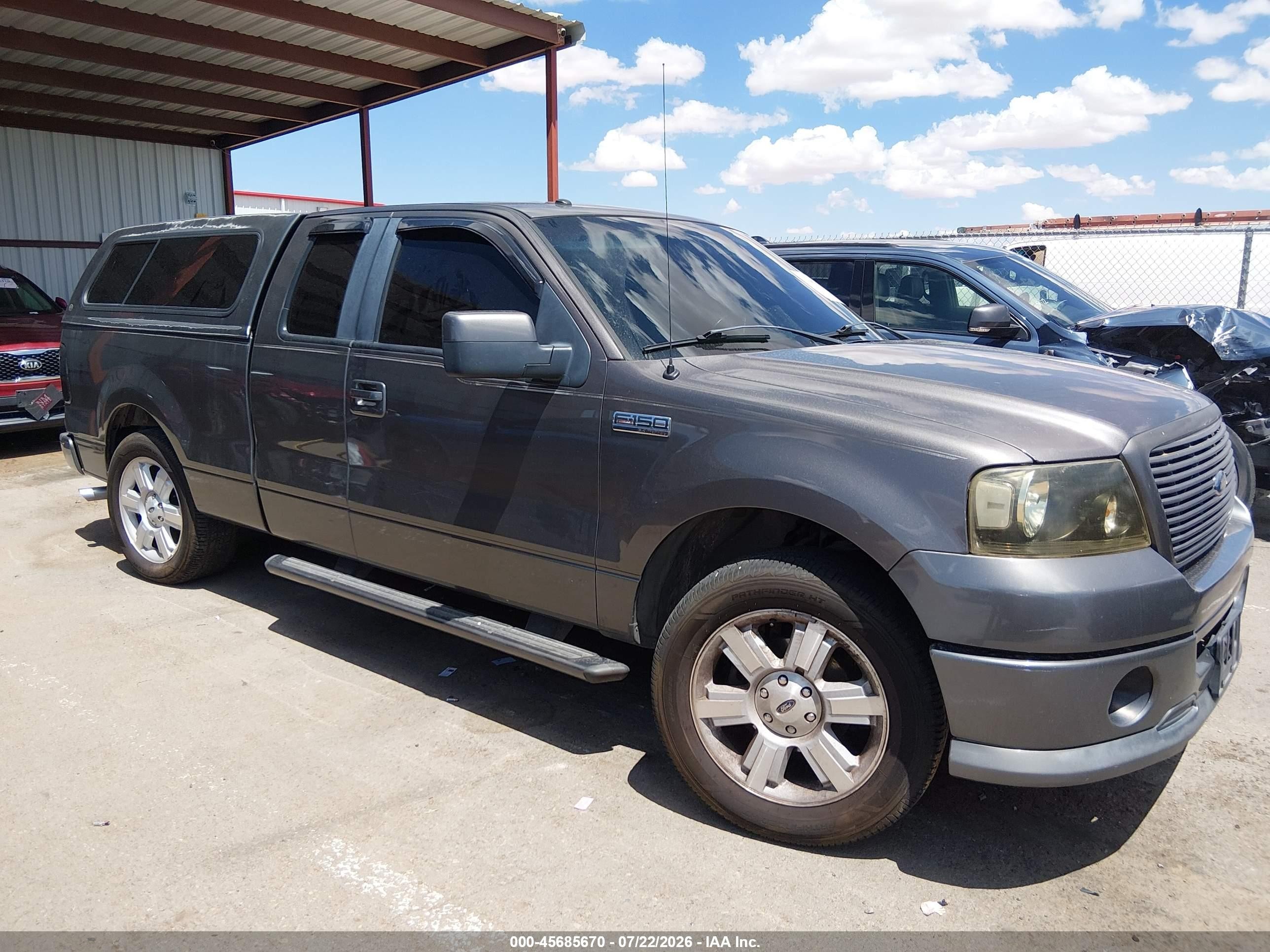 2007 Ford F-150 Lariat/stx/xl/xlt Gray vin: 1FTPX12V67KC45618
