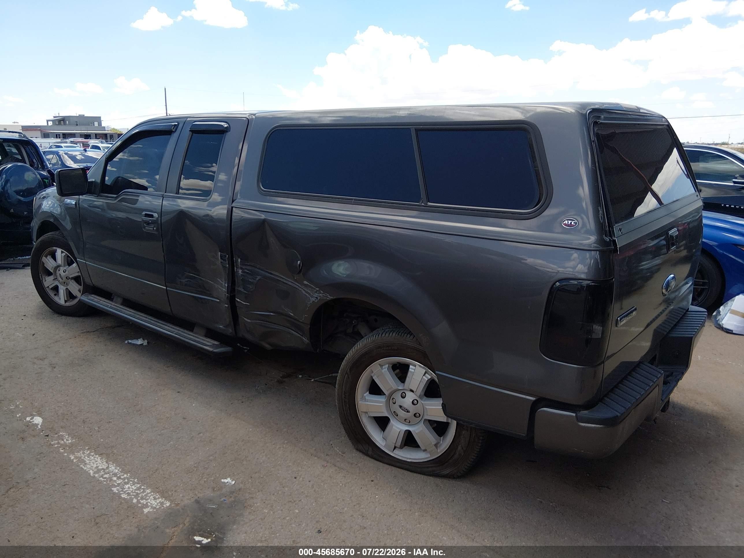 2007 Ford F-150 Lariat/stx/xl/xlt Gray vin: 1FTPX12V67KC45618