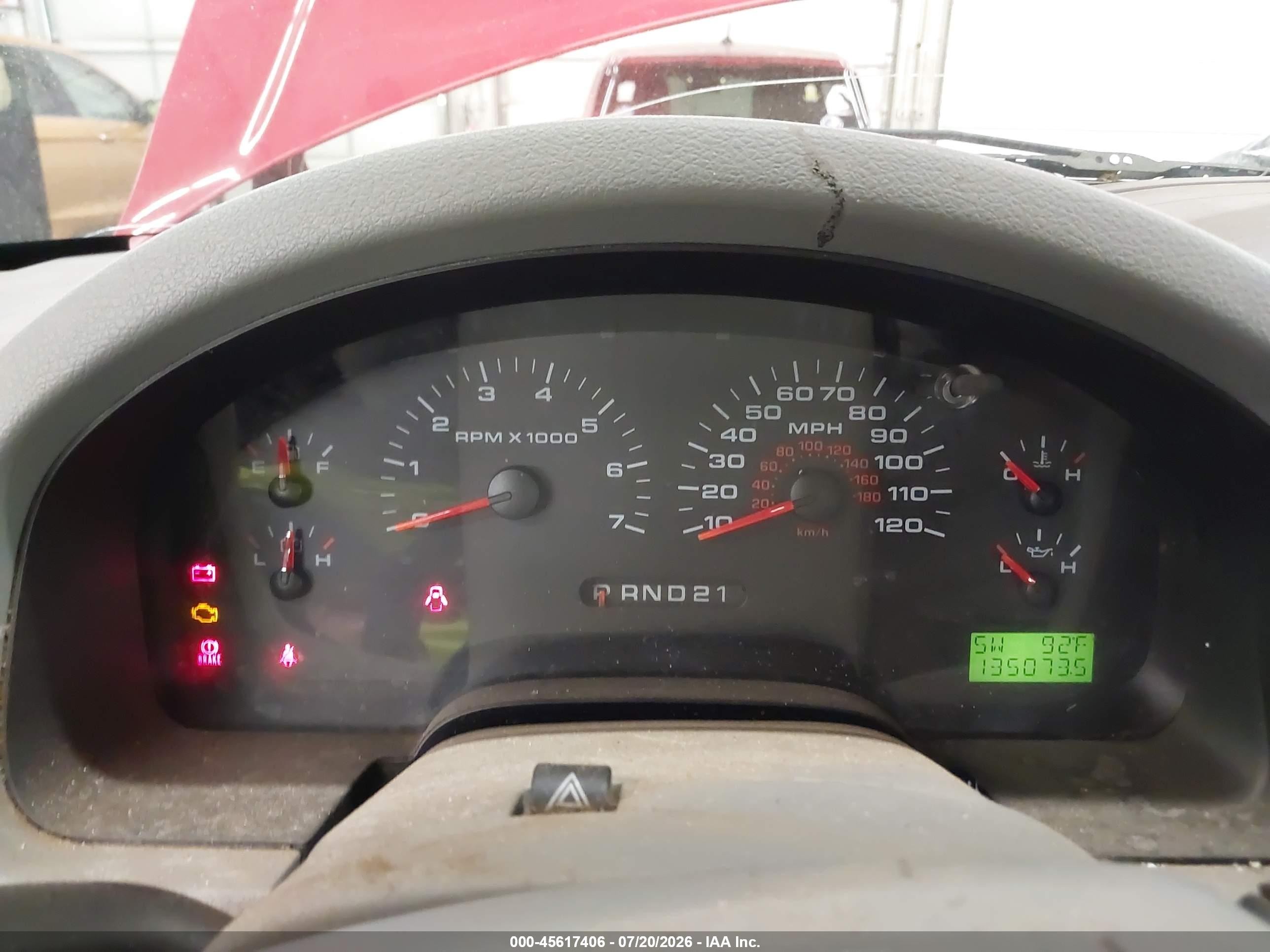 2006 Ford F-150 Lariat/xl/xlt Red vin: 1FTPX12V76FB35751