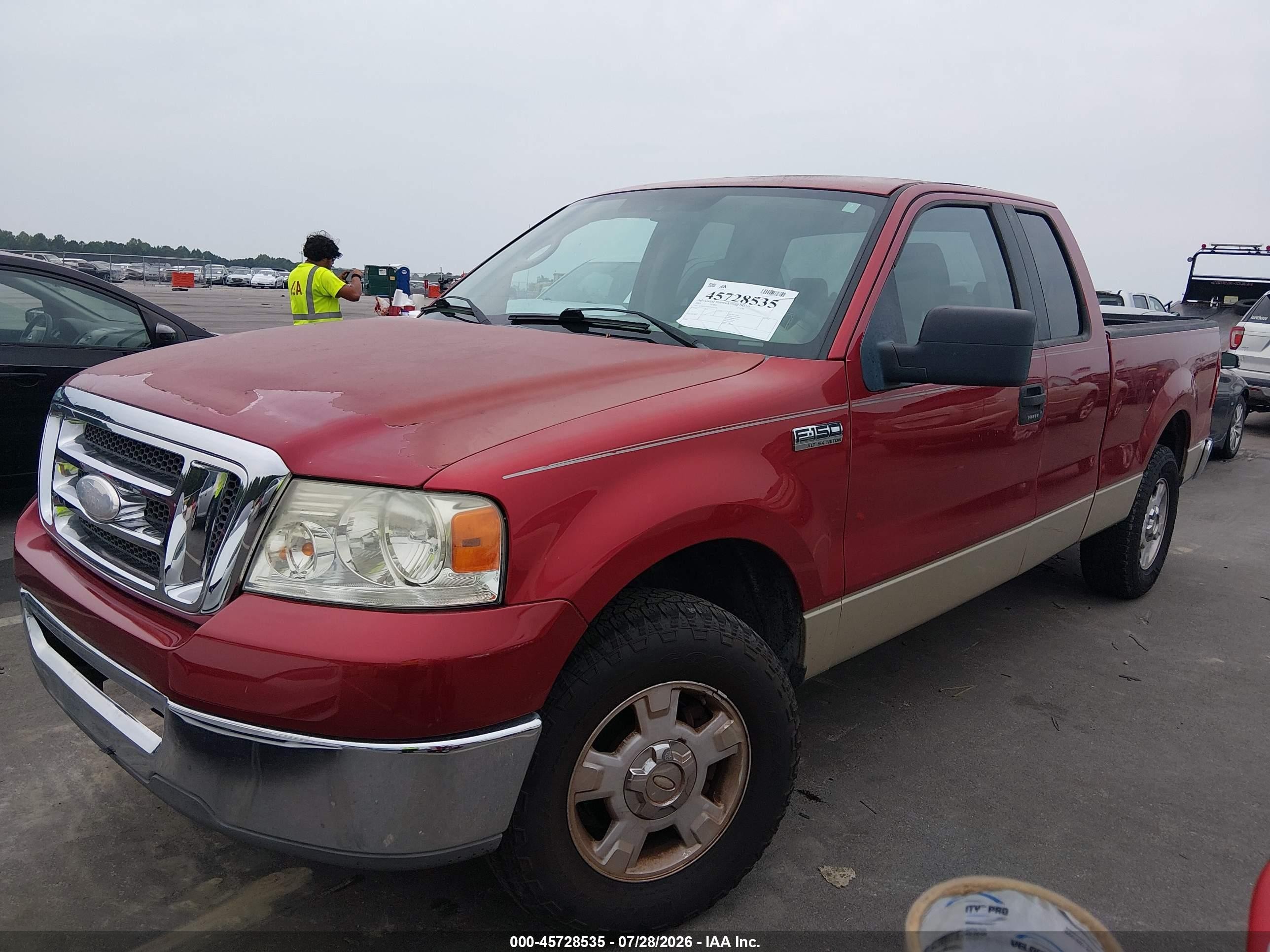 2007 Ford F-150 Lariat/stx/xl/xlt Красный vin: 1FTPX12V87FA93110