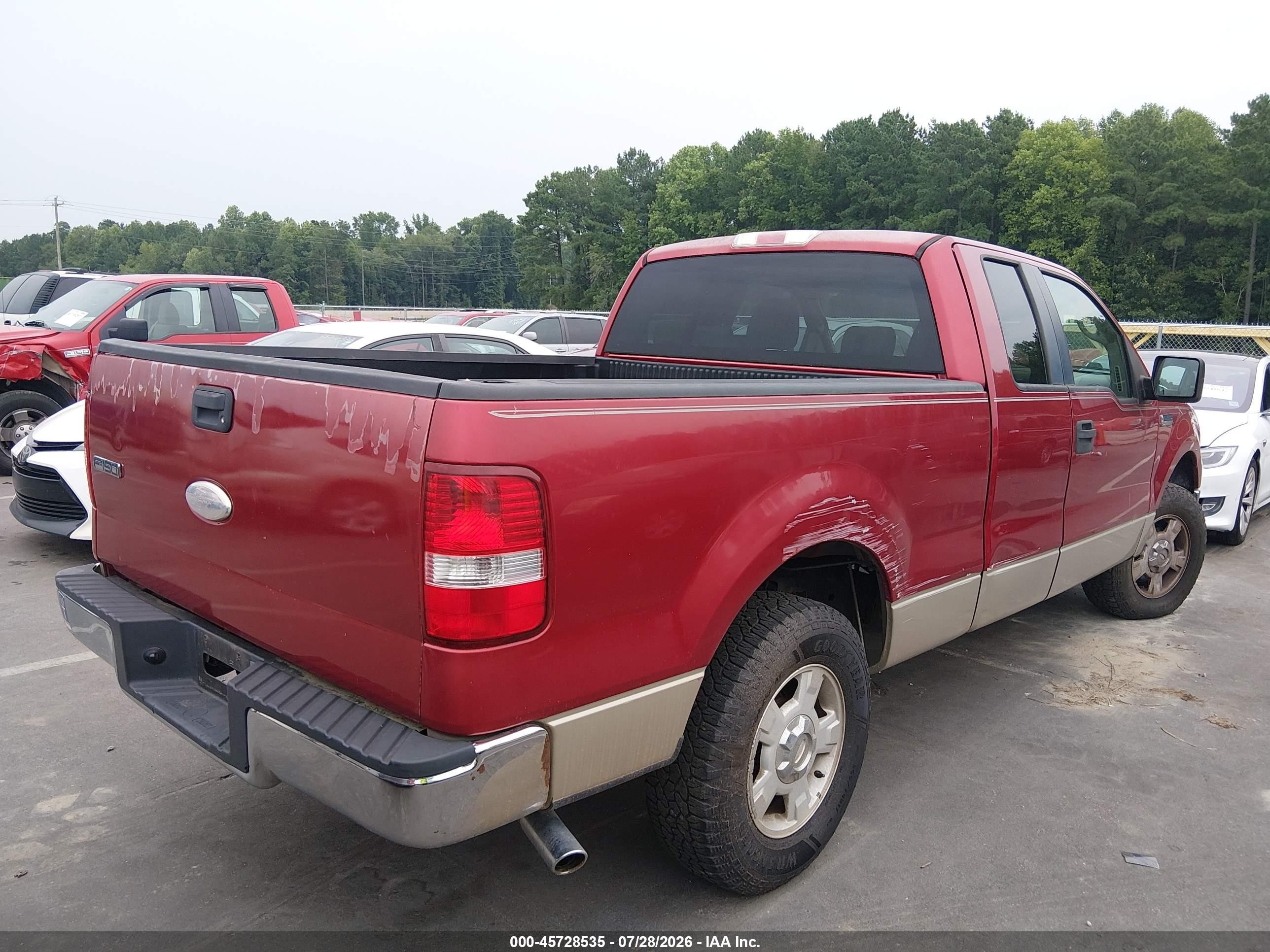 2007 Ford F-150 Lariat/stx/xl/xlt Красный vin: 1FTPX12V87FA93110