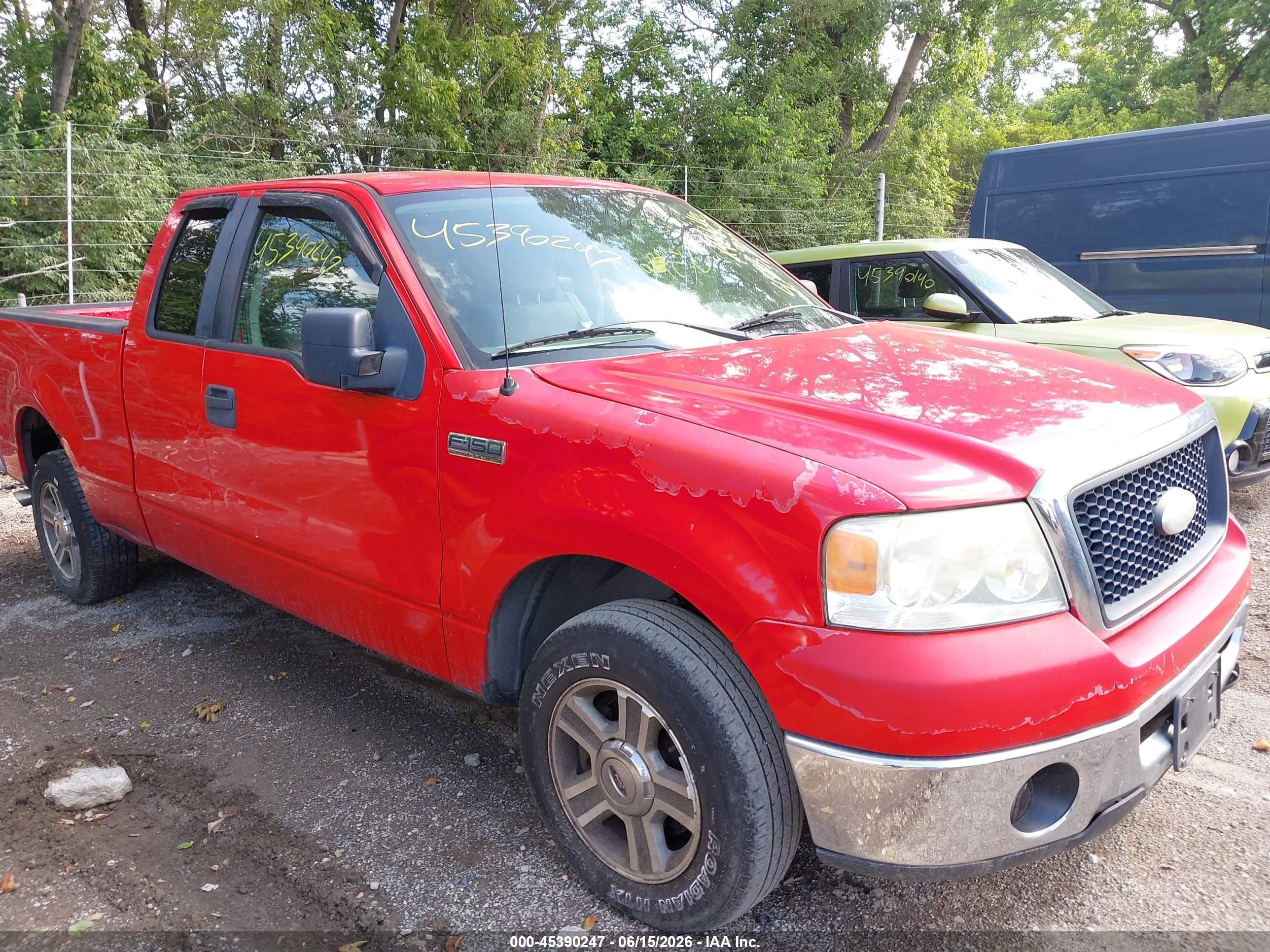2007 Ford F-150 Lariat/stx/xl/xlt Red vin: 1FTPX12V87FB85009