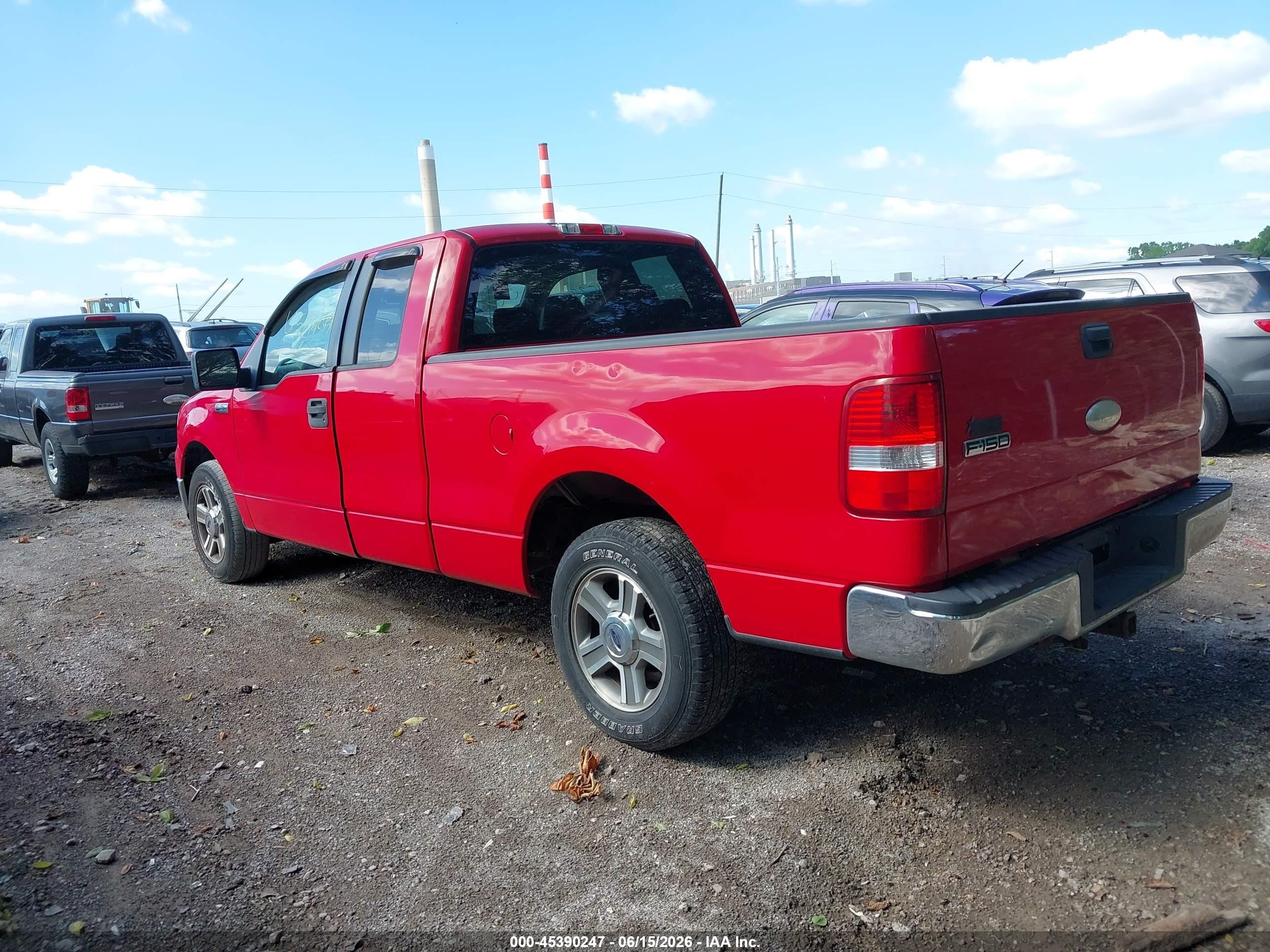 2007 Ford F-150 Lariat/stx/xl/xlt Red vin: 1FTPX12V87FB85009