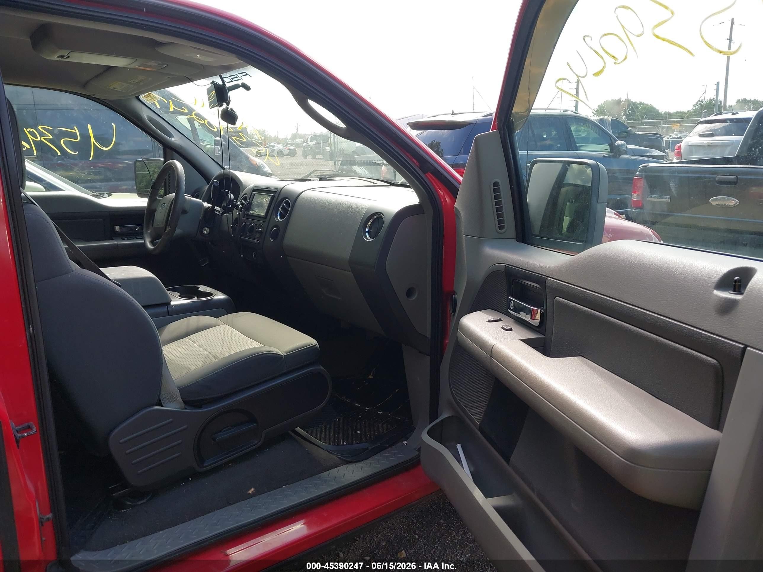 2007 Ford F-150 Lariat/stx/xl/xlt Red vin: 1FTPX12V87FB85009