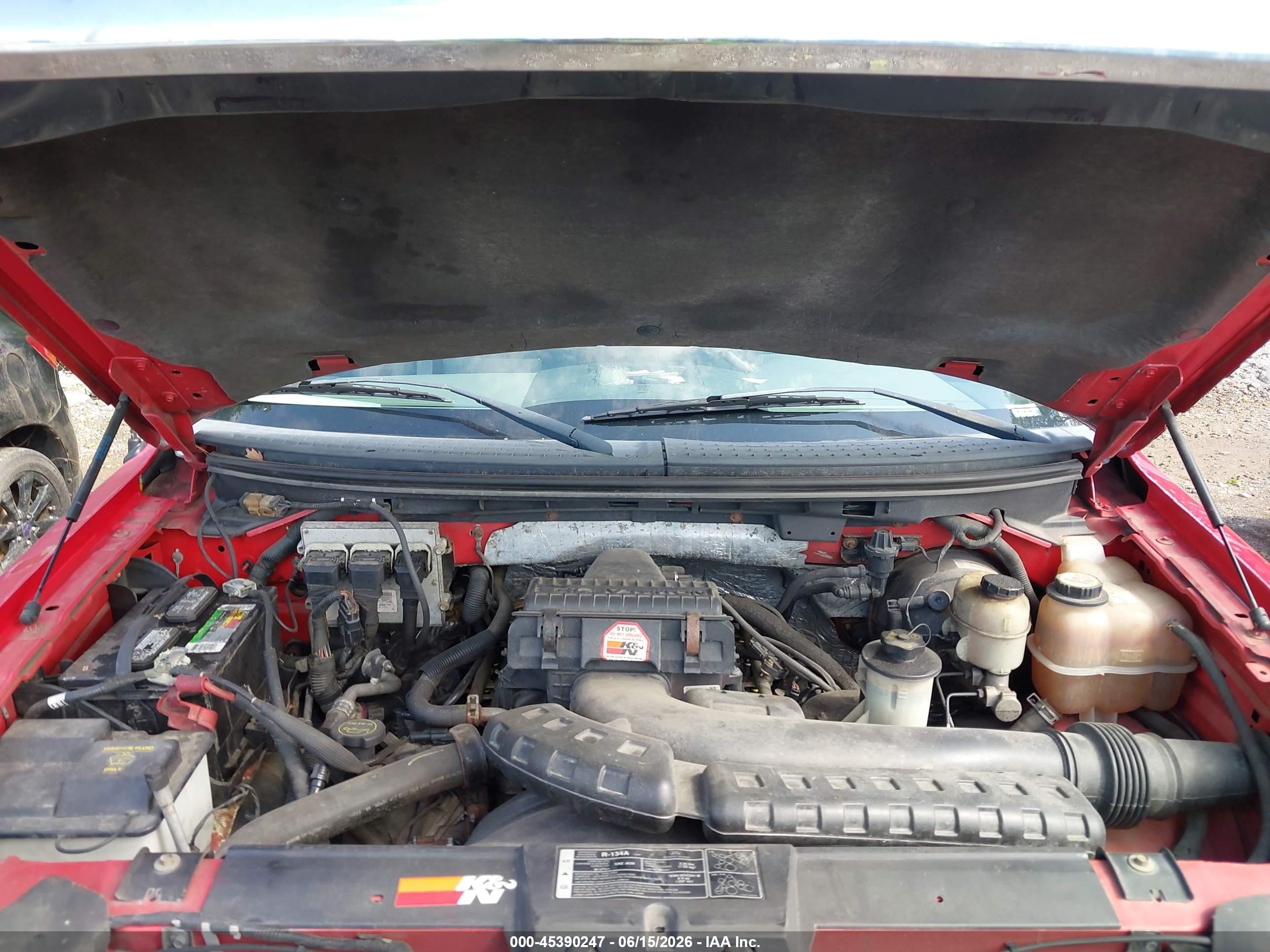 2007 Ford F-150 Lariat/stx/xl/xlt Red vin: 1FTPX12V87FB85009