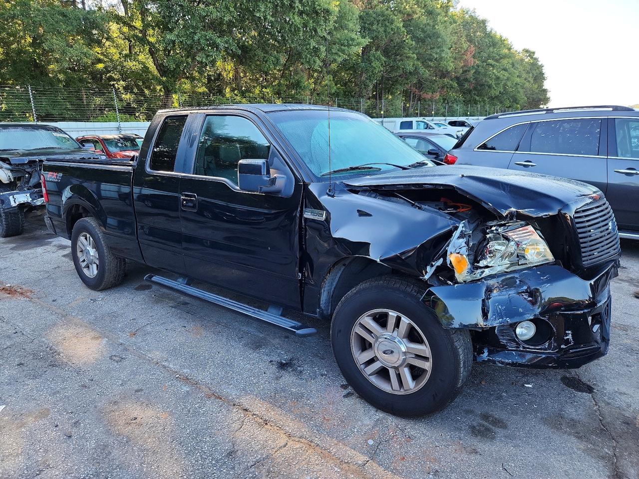 2007 Ford F150 Black vin: 1FTPX12V87KC13401