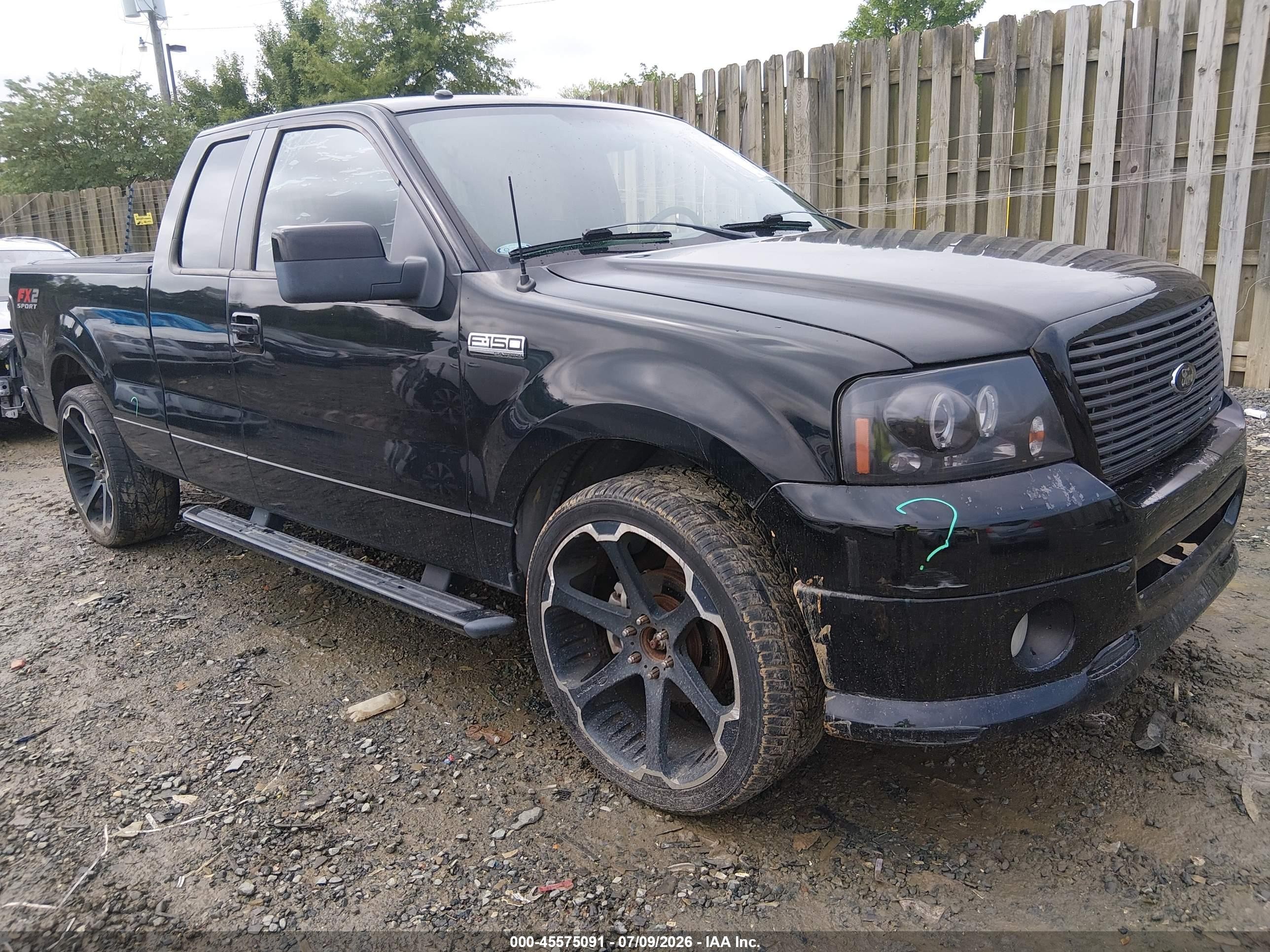 2007 Ford F-150 Lariat/stx/xl/xlt Black vin: 1FTPX12V87KD55179