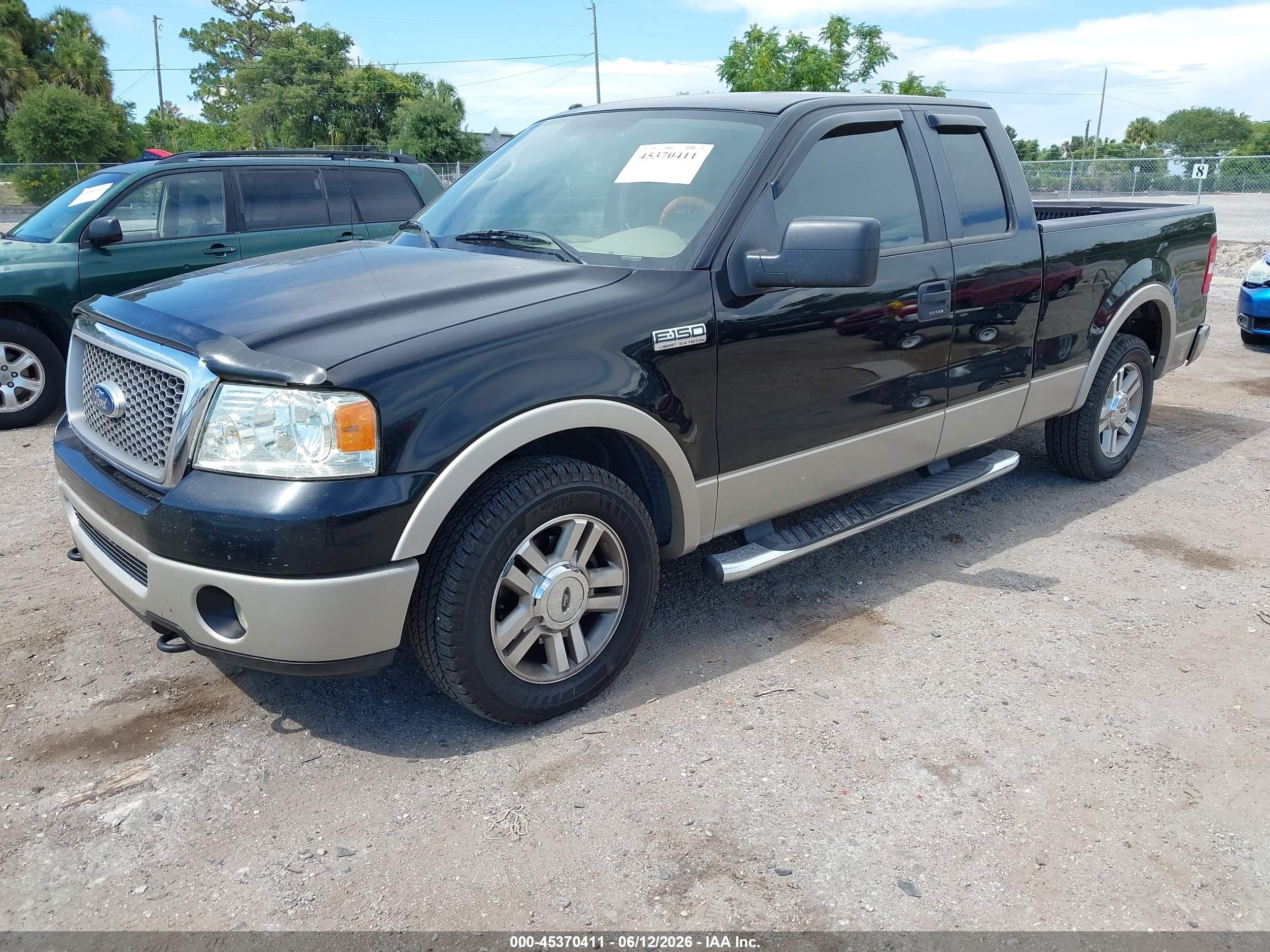 2007 Ford F-150 Lariat/stx/xl/xlt Black vin: 1FTPX12V87NA41580