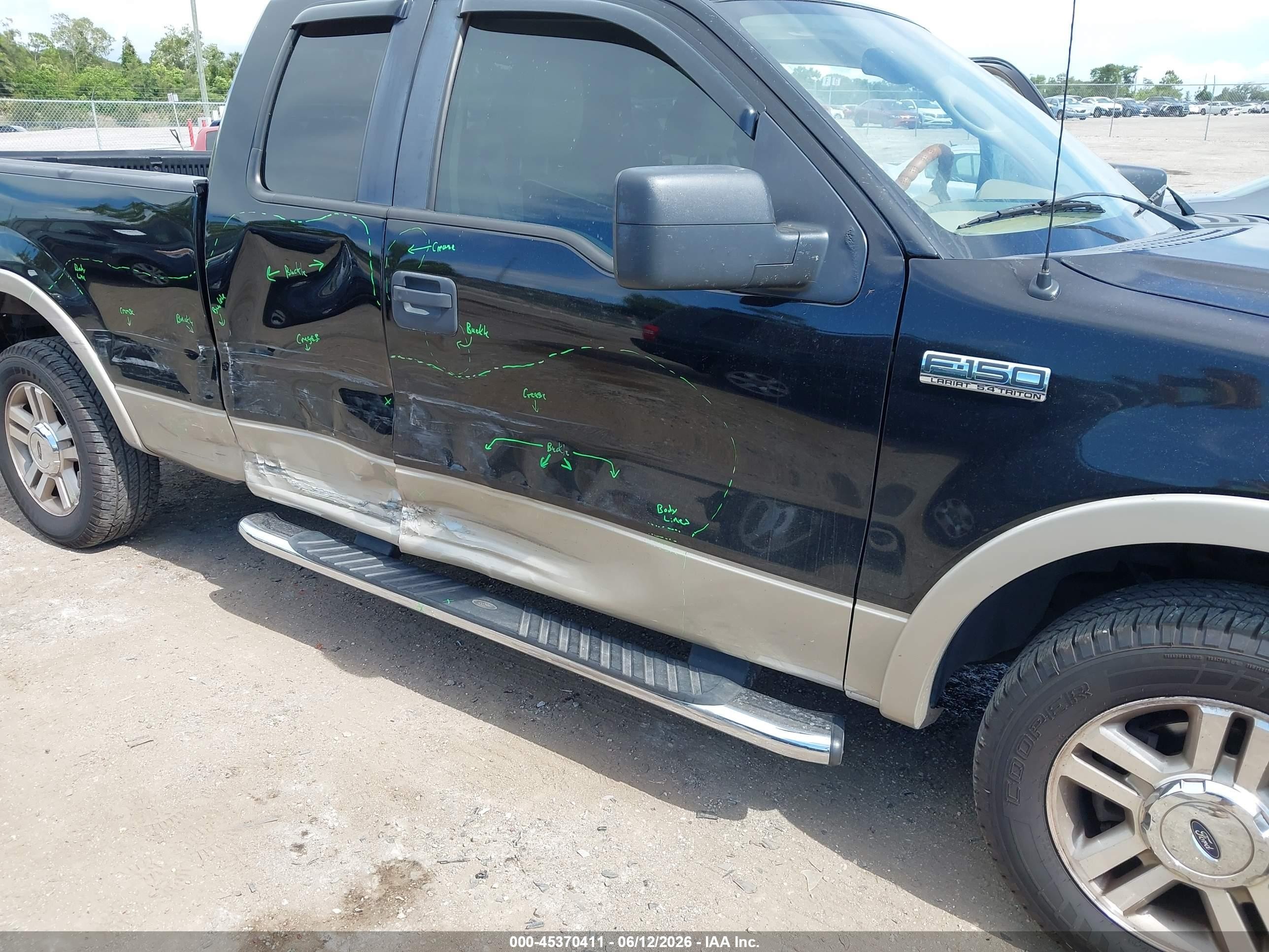 2007 Ford F-150 Lariat/stx/xl/xlt Black vin: 1FTPX12V87NA41580