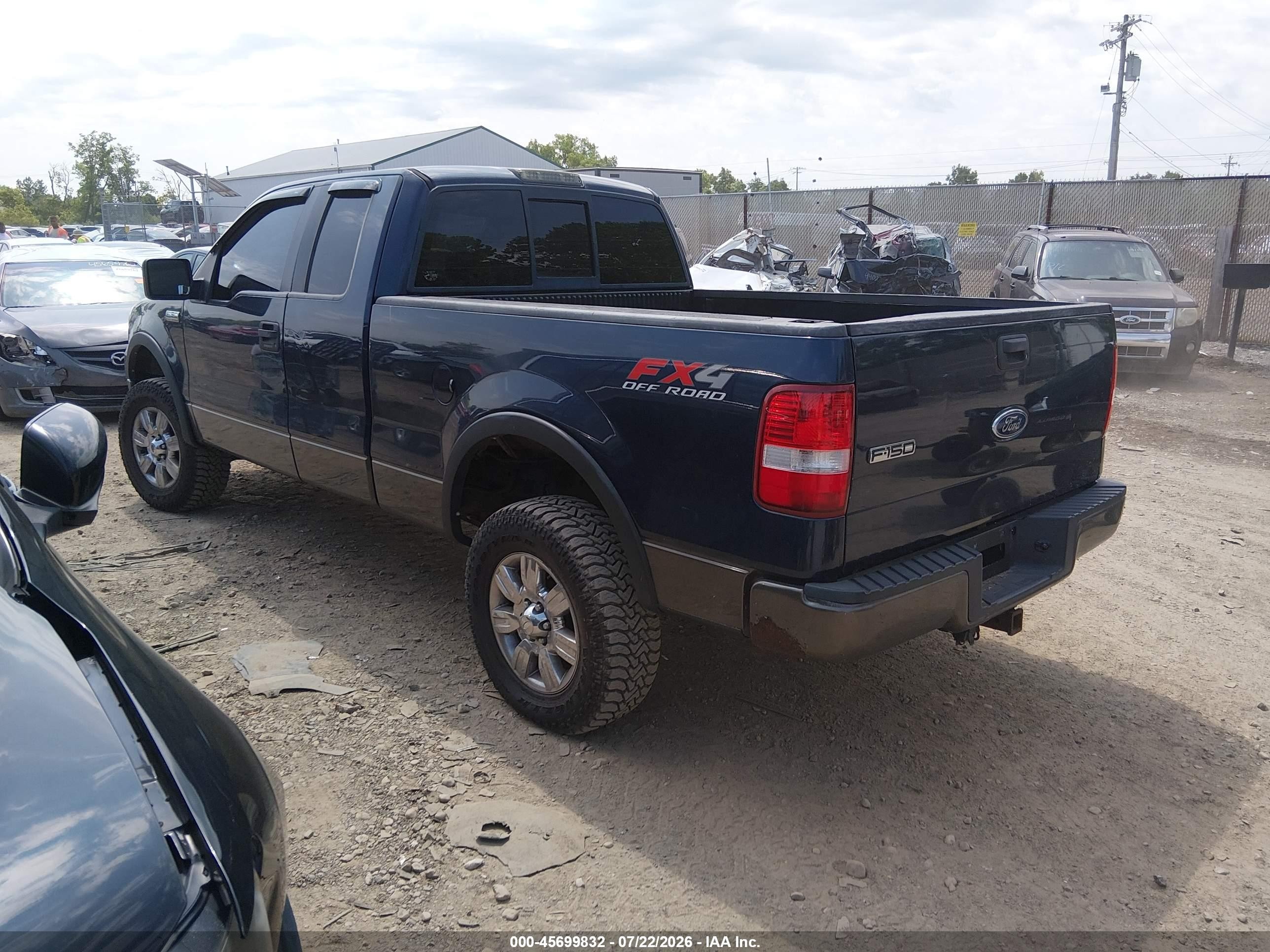2005 Ford F-150 Fx4/lariat/xl/xlt Blue vin: 1FTPX14505FB21637