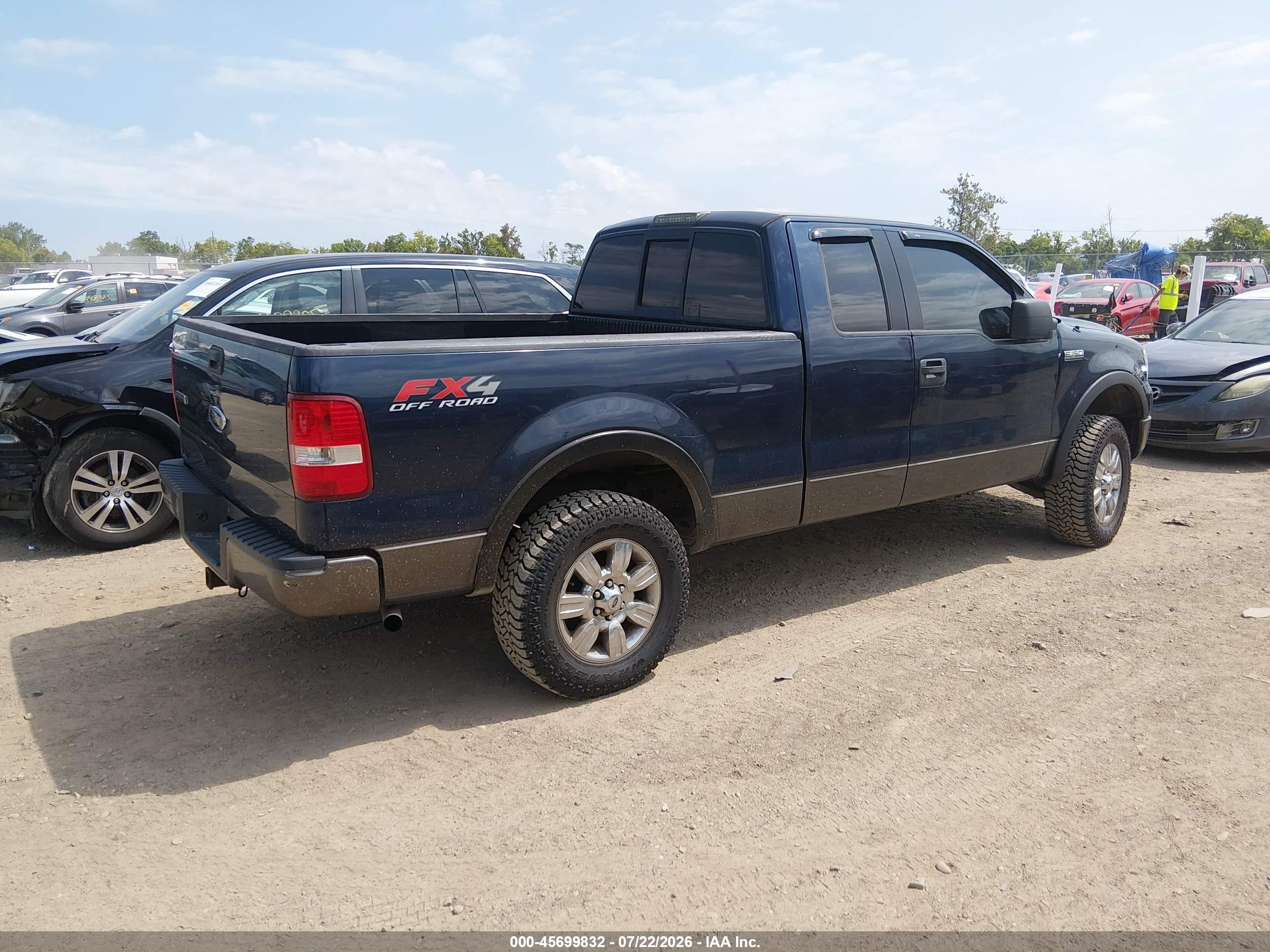 2005 Ford F-150 Fx4/lariat/xl/xlt Blue vin: 1FTPX14505FB21637