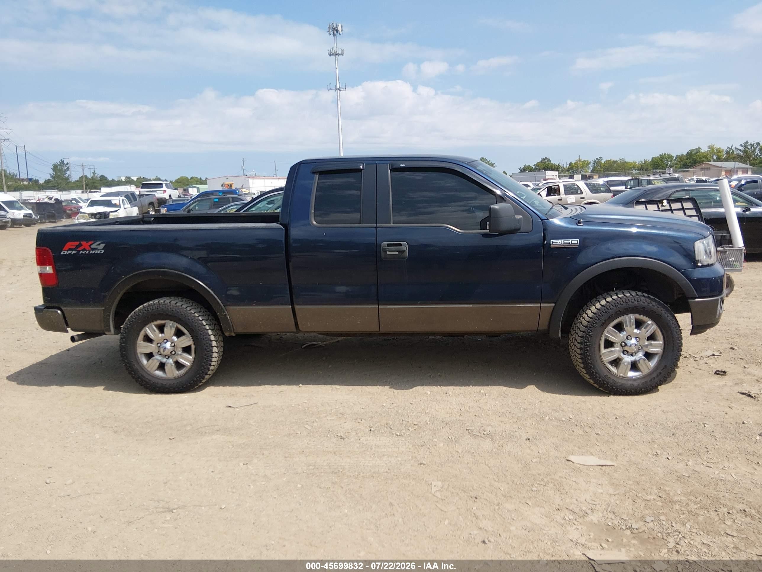 2005 Ford F-150 Fx4/lariat/xl/xlt Blue vin: 1FTPX14505FB21637