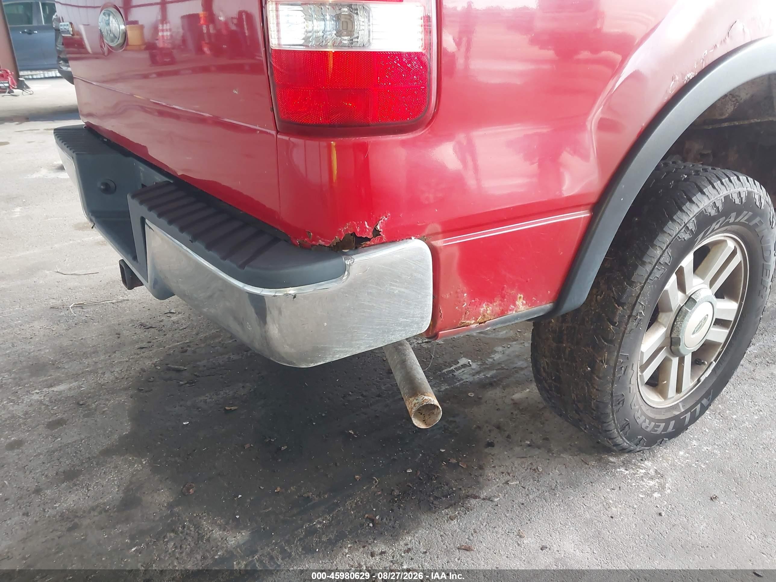 2006 Ford F-150 Fx4/lariat/xl/xlt Red vin: 1FTPX14506FA25167