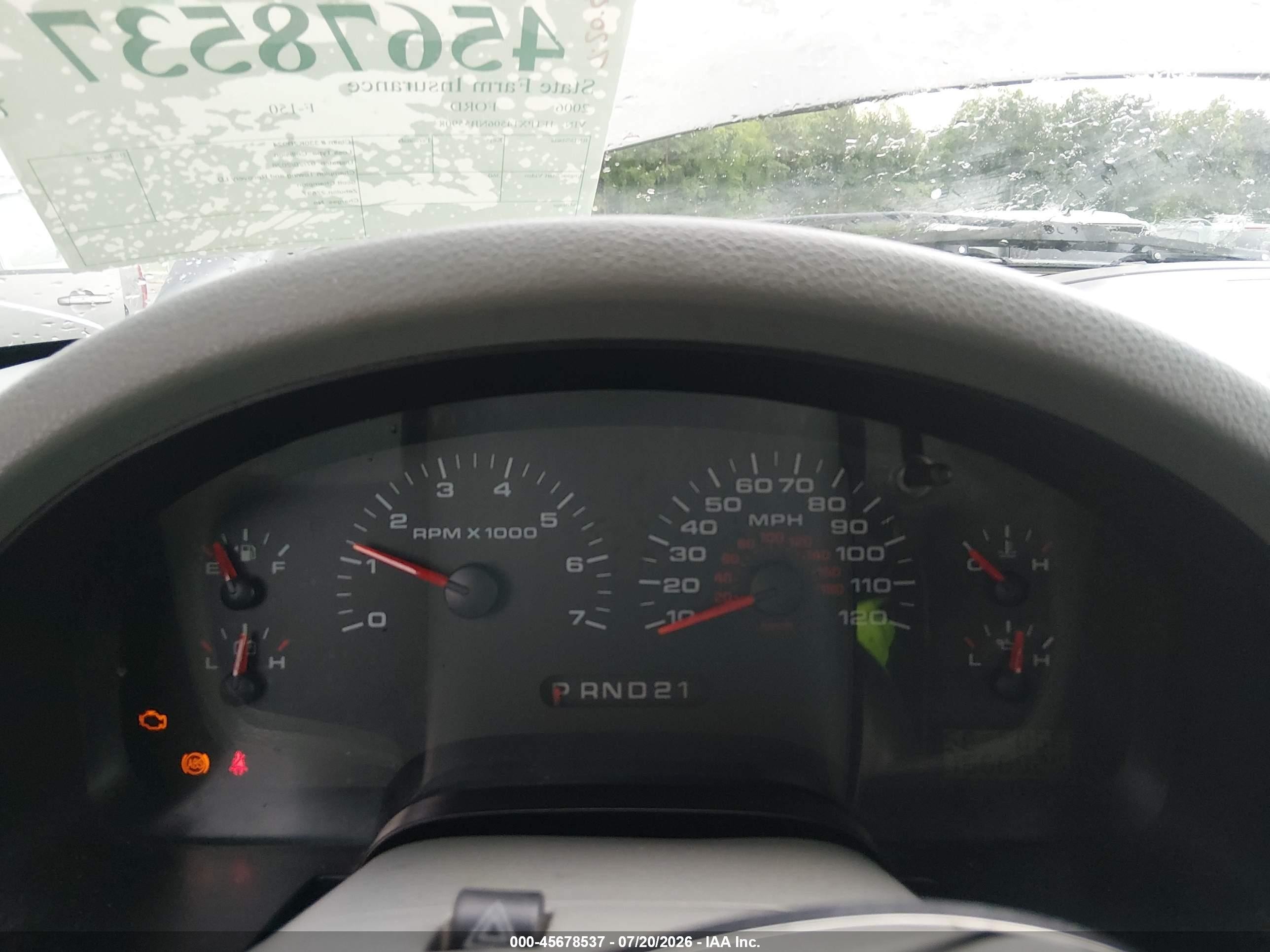 2006 Ford F-150 Fx4/lariat/xl/xlt Gray vin: 1FTPX14506NB55908