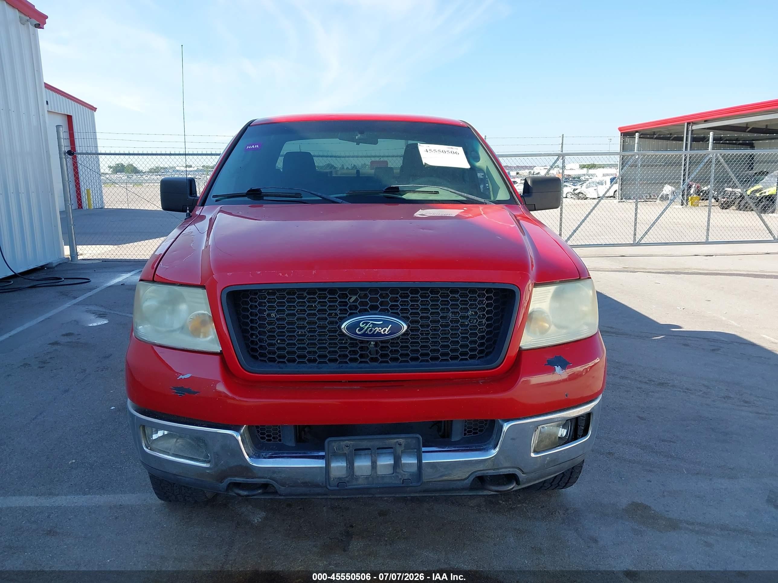 2004 Ford F-150 Fx4/lariat/xl/xlt Red vin: 1FTPX14514NB24647