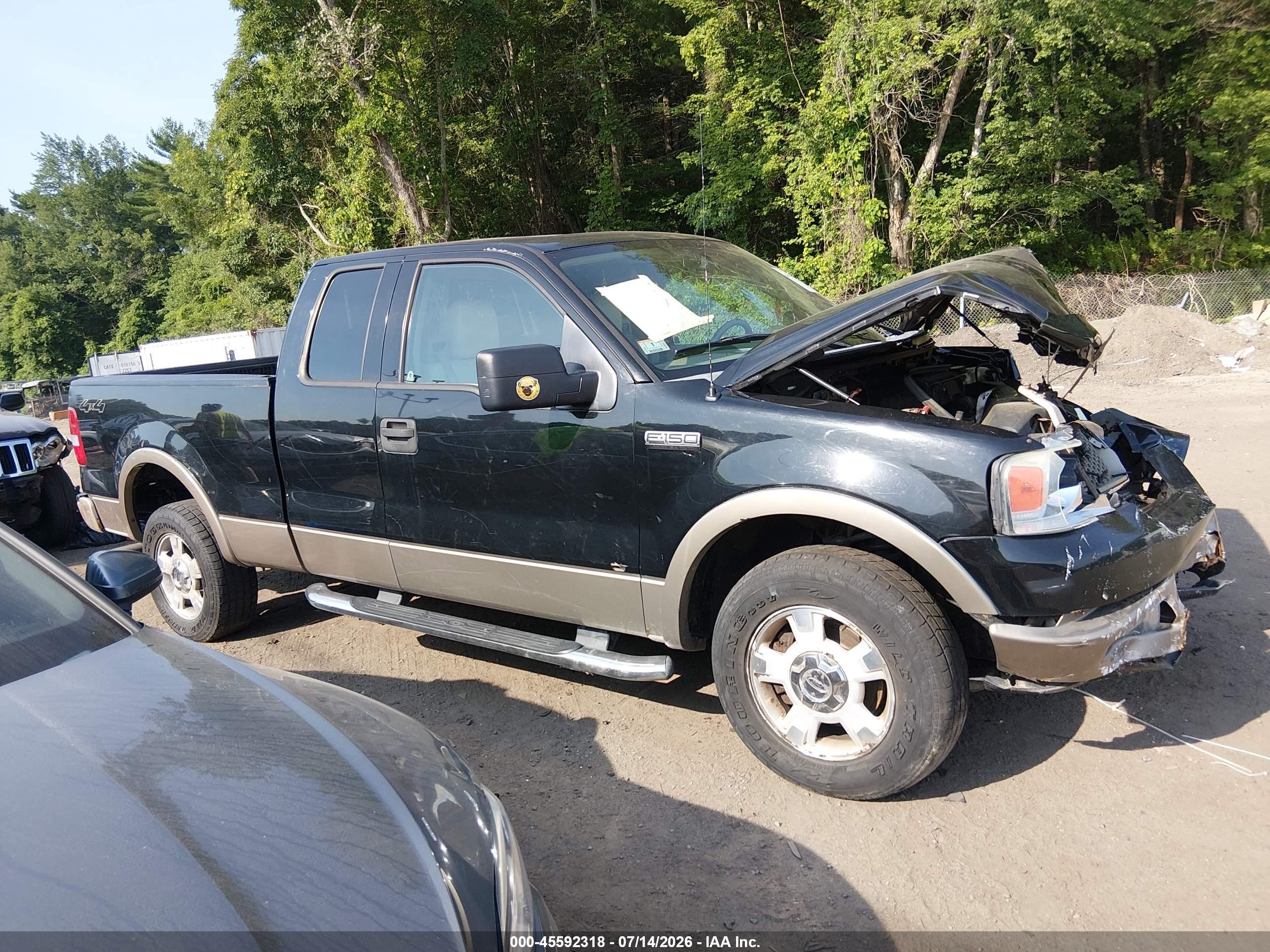 2004 Ford F-150 Fx4/lariat/xl/xlt Black vin: 1FTPX14514NB33154