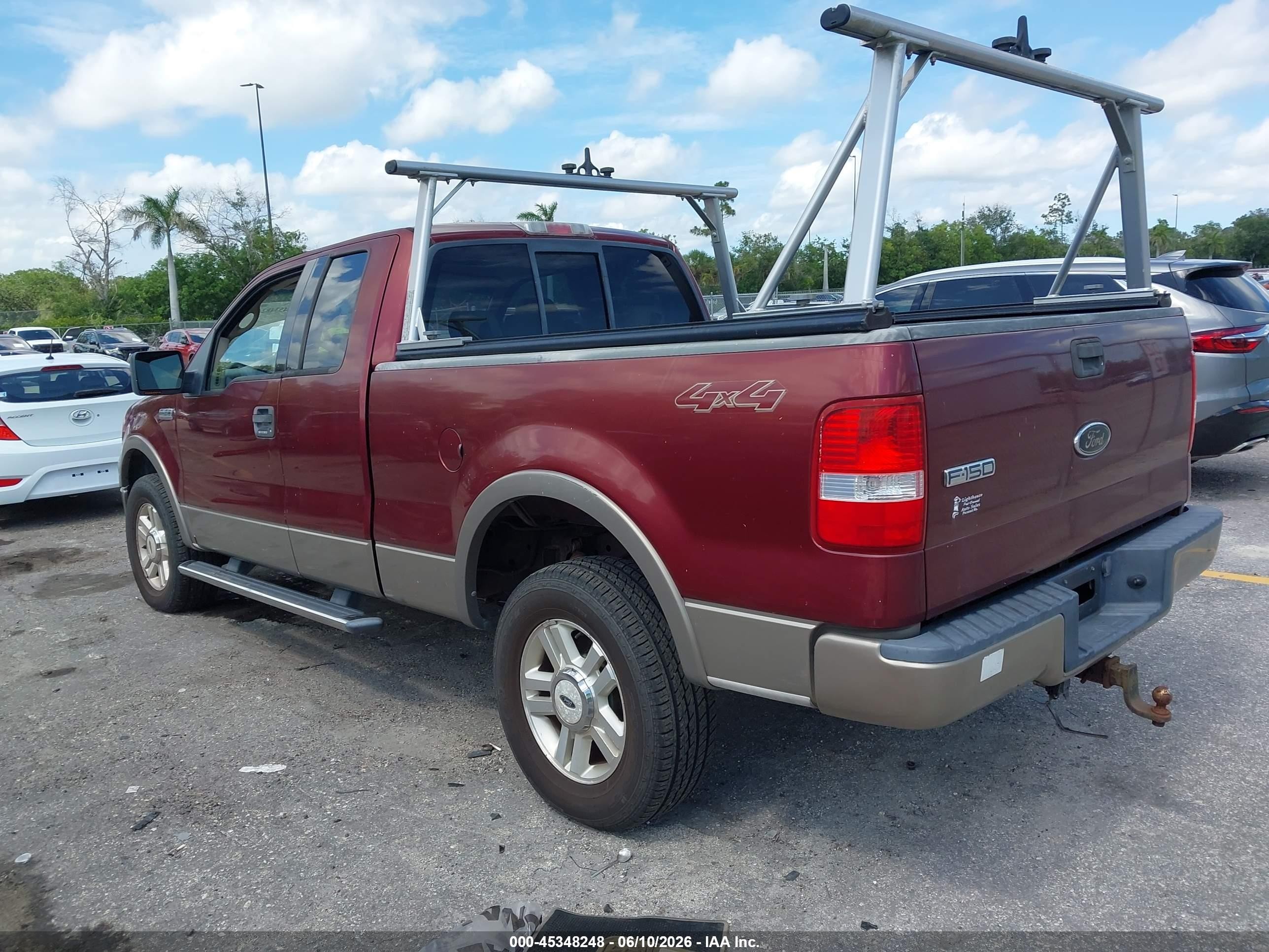 2004 Ford F-150 Fx4/lariat/xl/xlt Maroon vin: 1FTPX14514NC57909