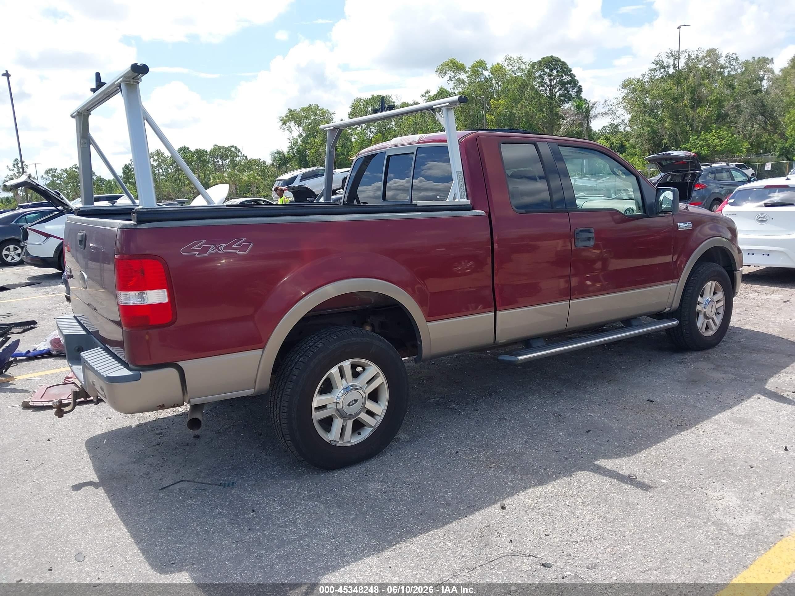 2004 Ford F-150 Fx4/lariat/xl/xlt Maroon vin: 1FTPX14514NC57909