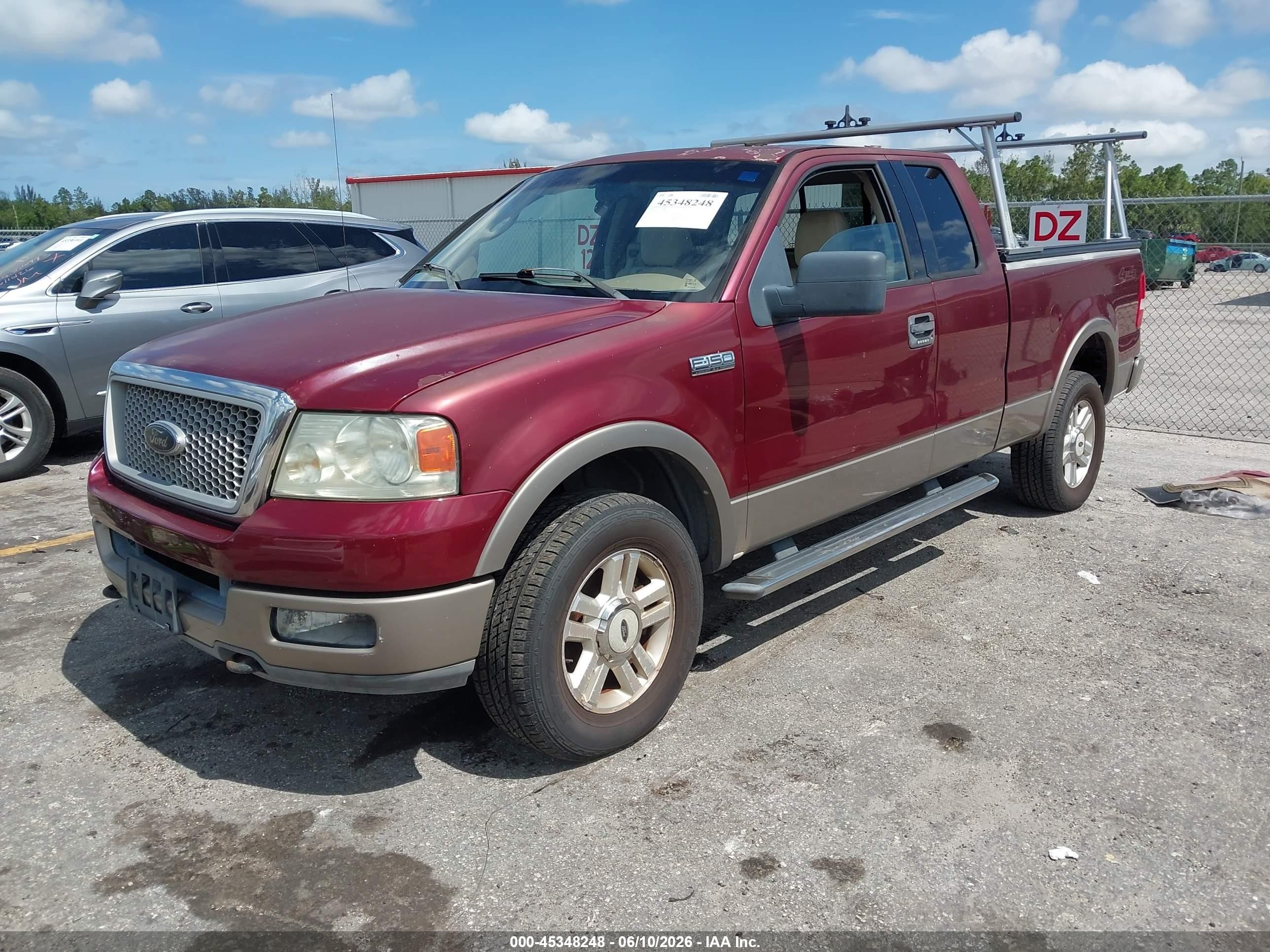 2004 Ford F-150 Fx4/lariat/xl/xlt Maroon vin: 1FTPX14514NC57909