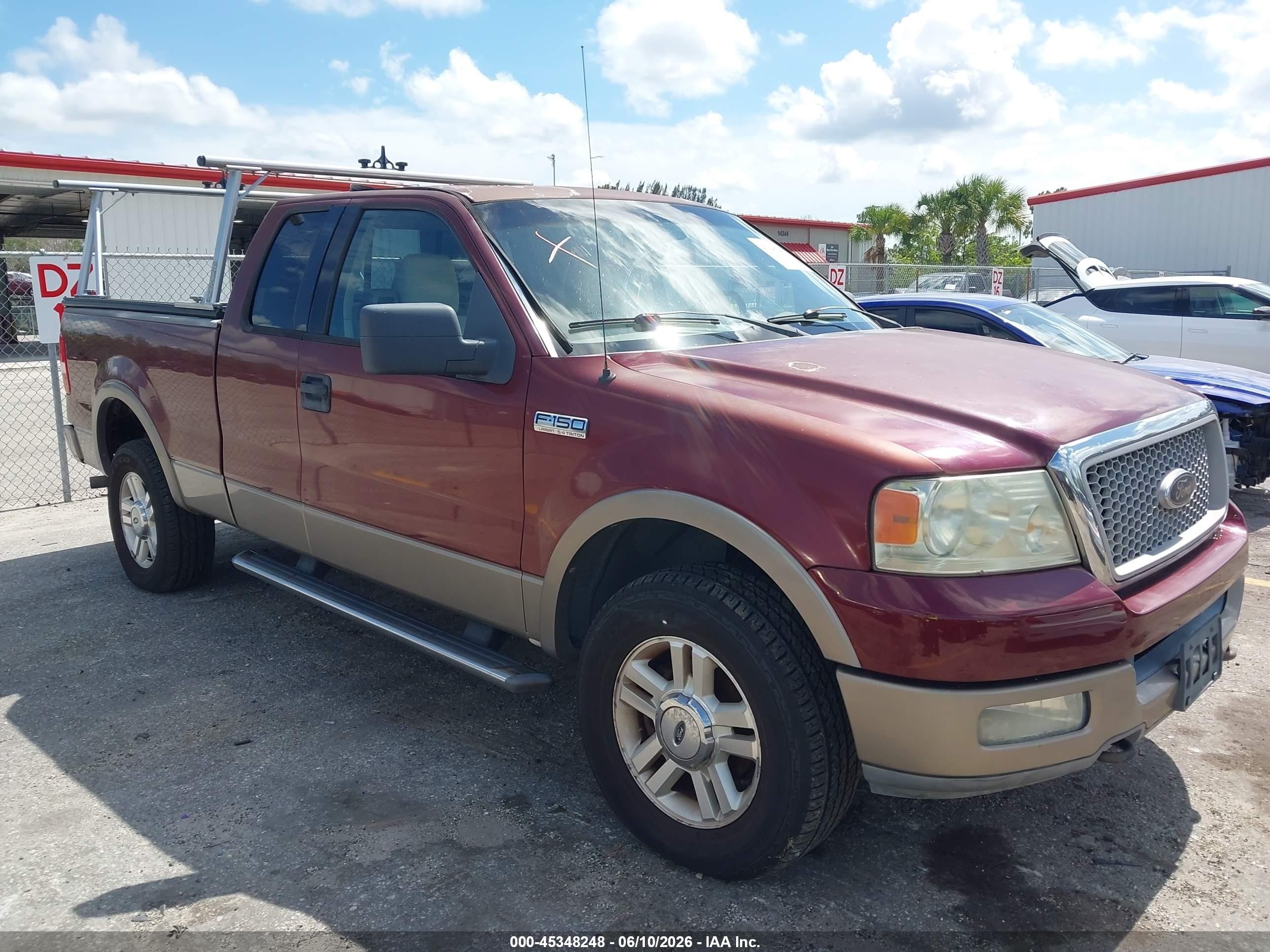 2004 Ford F-150 Fx4/lariat/xl/xlt Maroon vin: 1FTPX14514NC57909