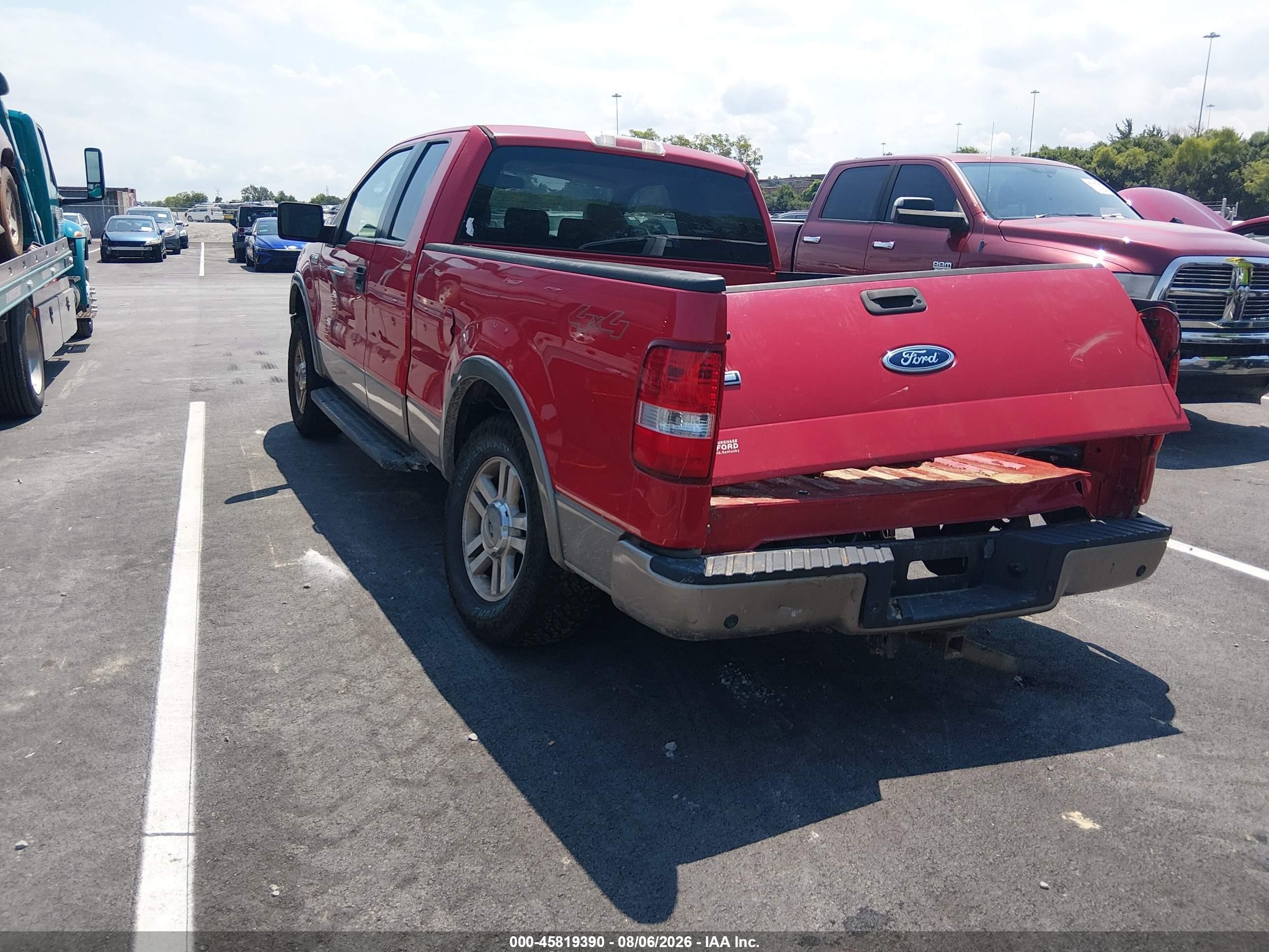 2005 Ford F-150 Fx4/lariat/xl/xlt Red vin: 1FTPX14515NB16291