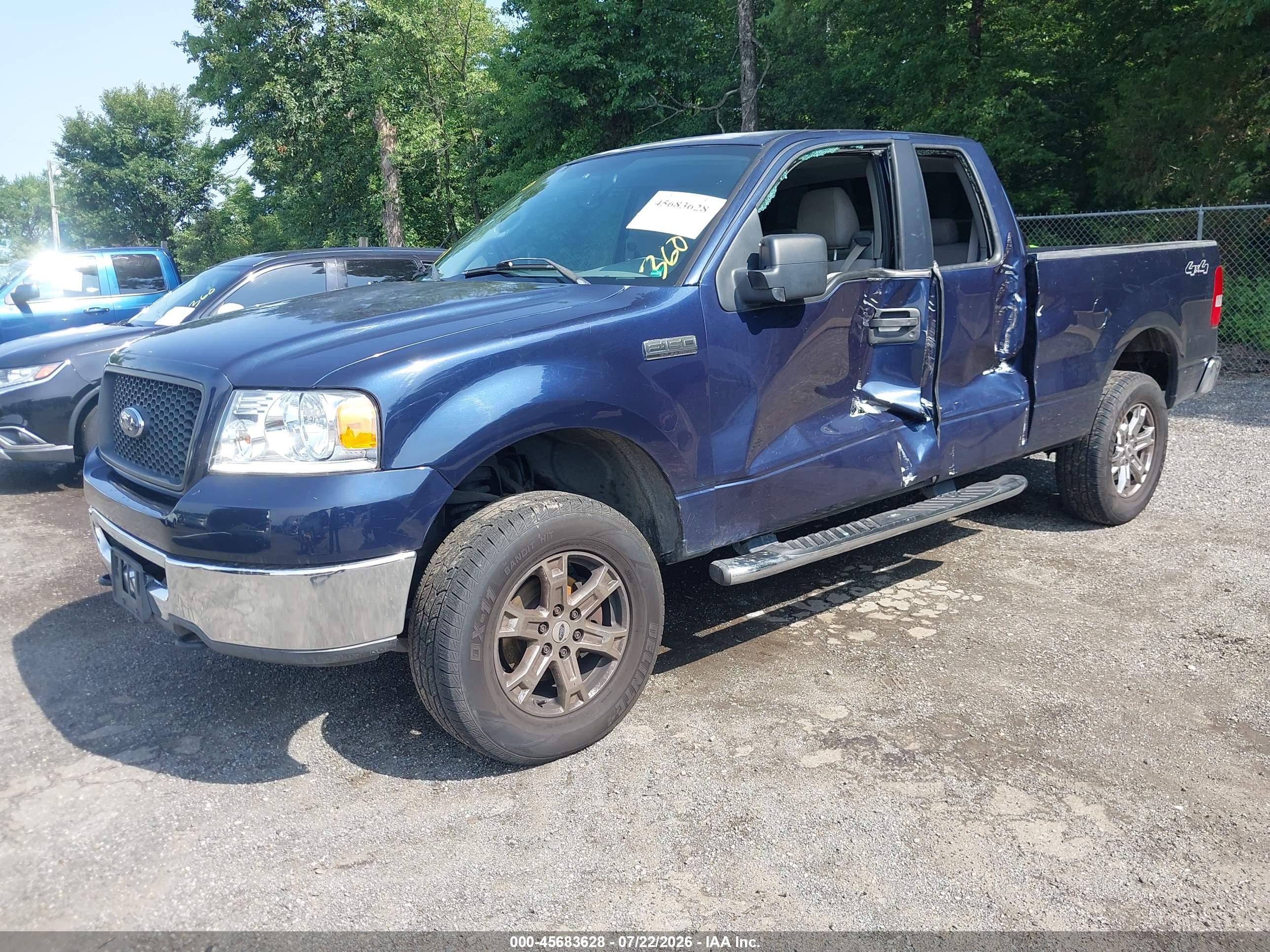 2006 Ford F-150 Fx4/lariat/xl/xlt Blue vin: 1FTPX14516NB54377
