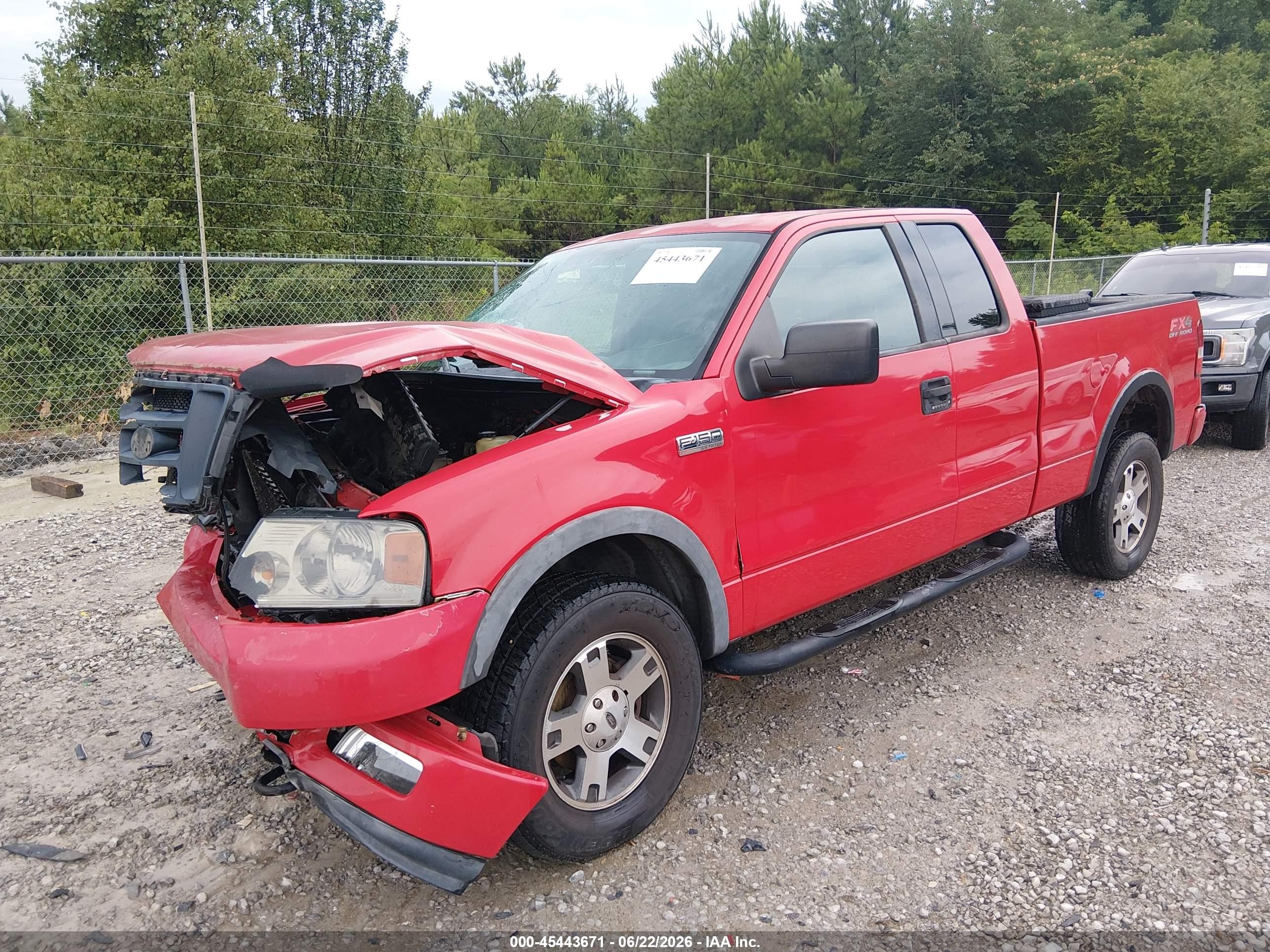 2004 Ford F-150 Fx4/lariat/xl/xlt Red vin: 1FTPX14524NA20099