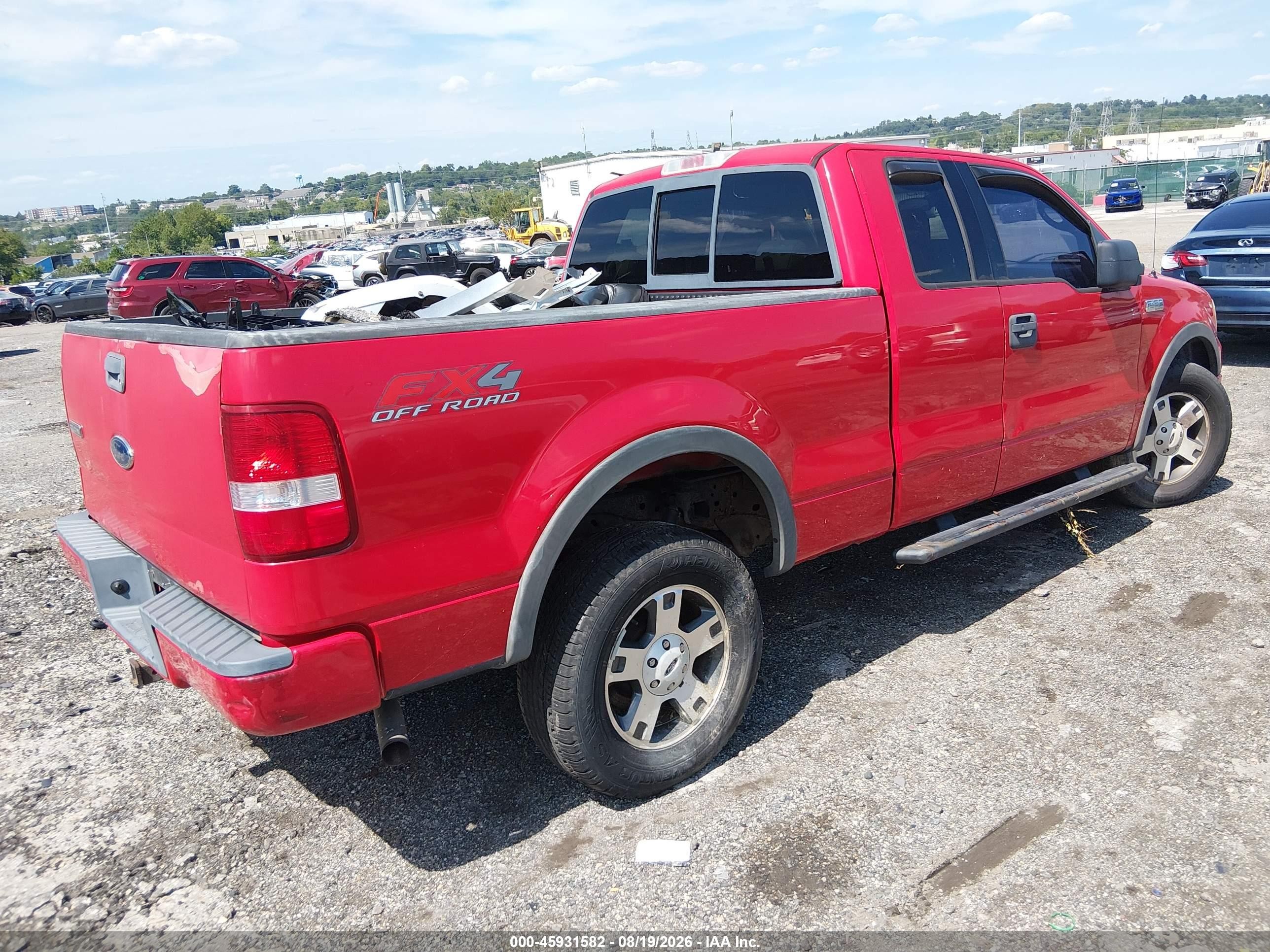 2004 Ford F-150 Fx4/lariat/xl/xlt Red vin: 1FTPX14524NB04827