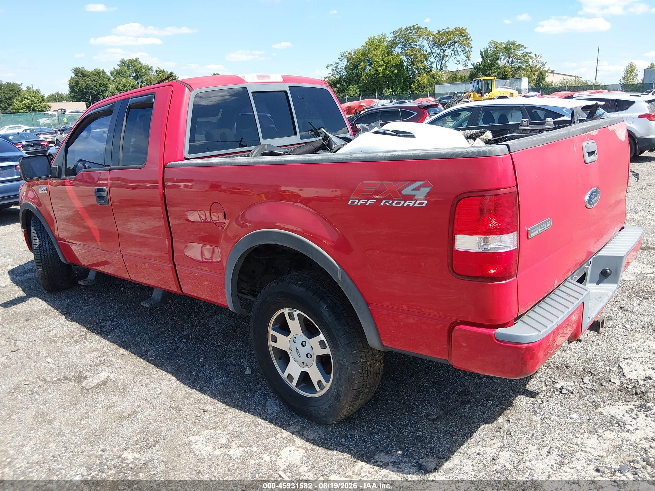 2004 Ford F-150 Fx4/lariat/xl/xlt Red vin: 1FTPX14524NB04827