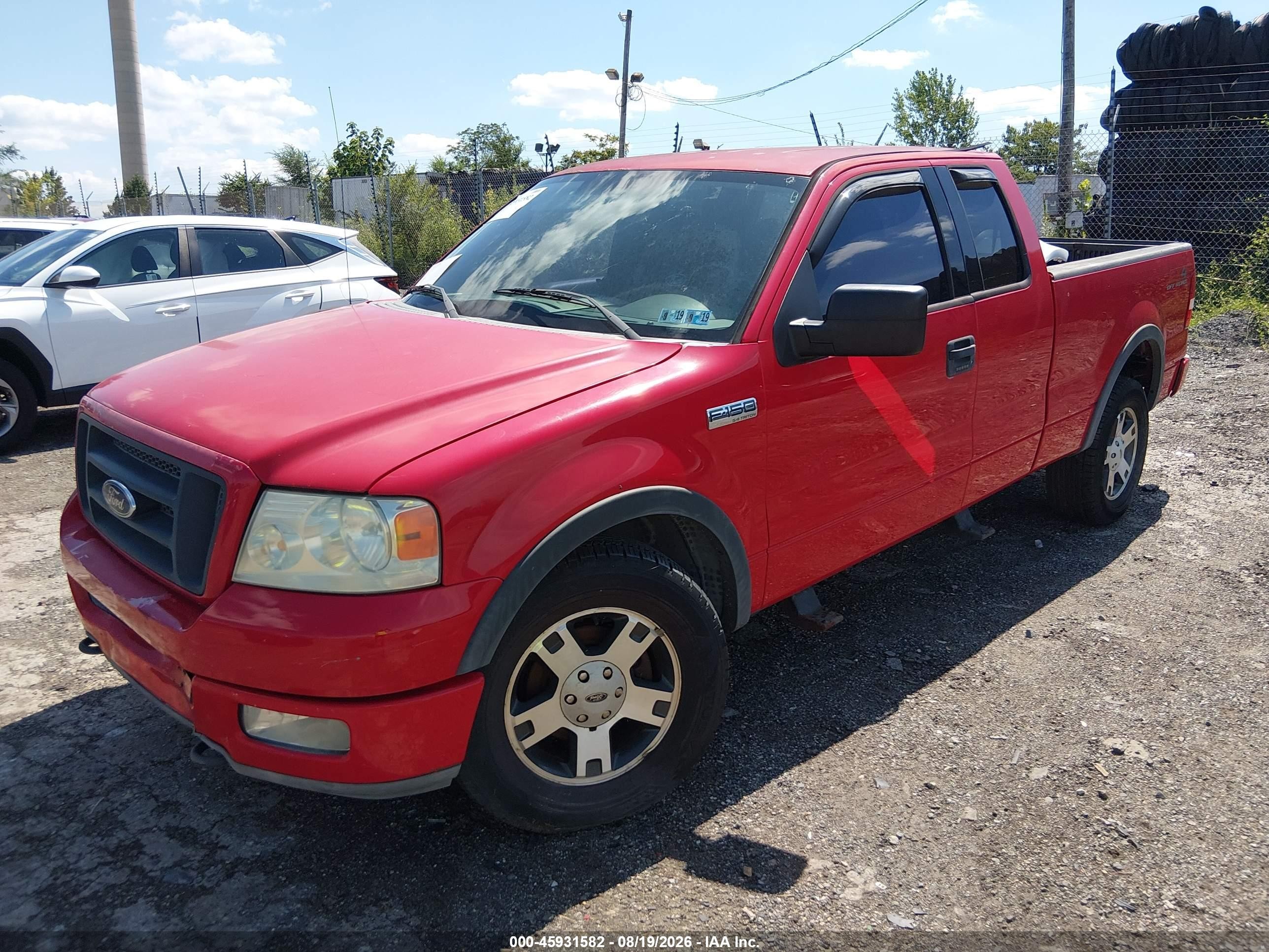 2004 Ford F-150 Fx4/lariat/xl/xlt Red vin: 1FTPX14524NB04827