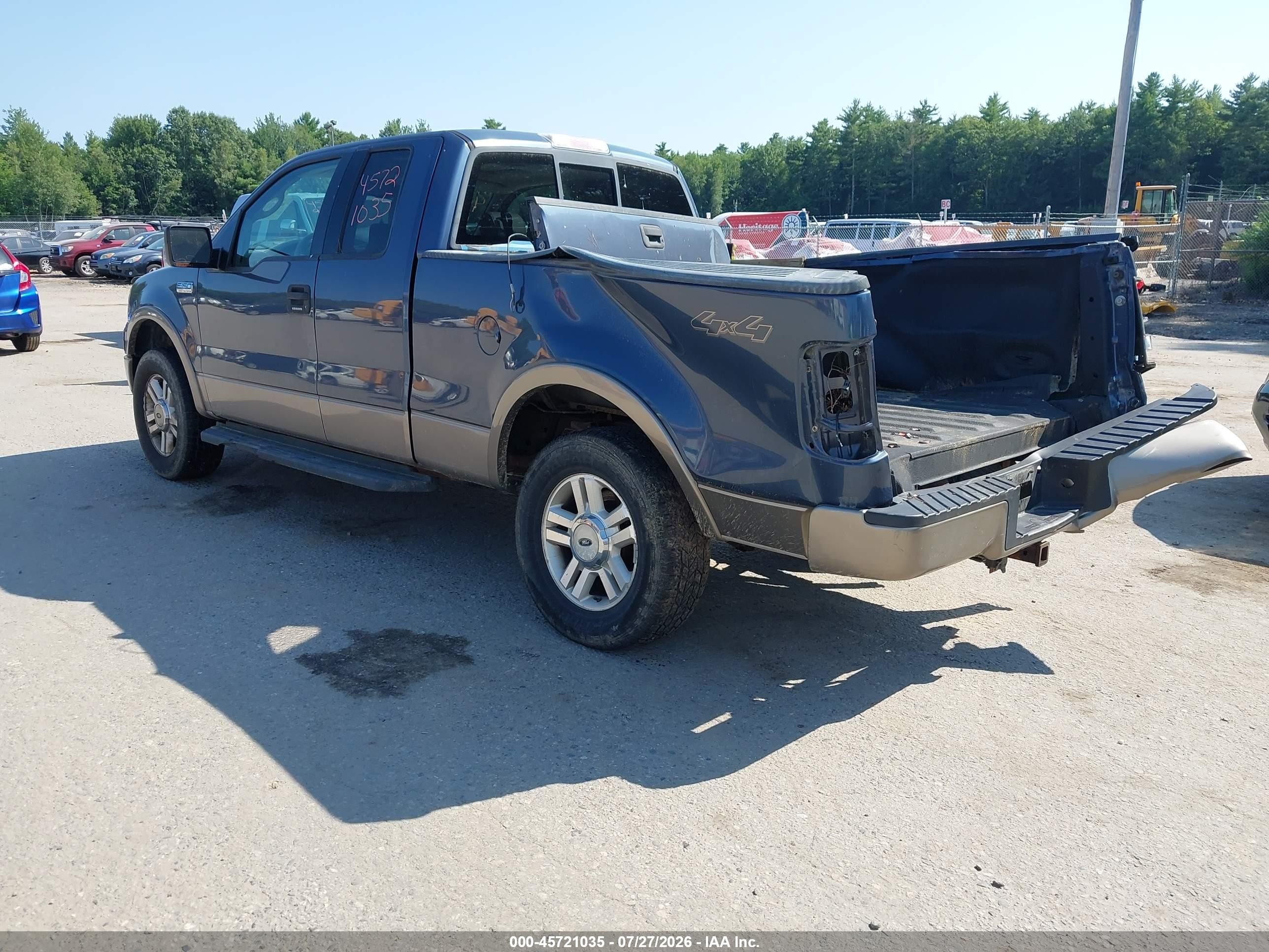 2004 Ford F-150 Fx4/lariat/xl/xlt Blue vin: 1FTPX14524NB91368